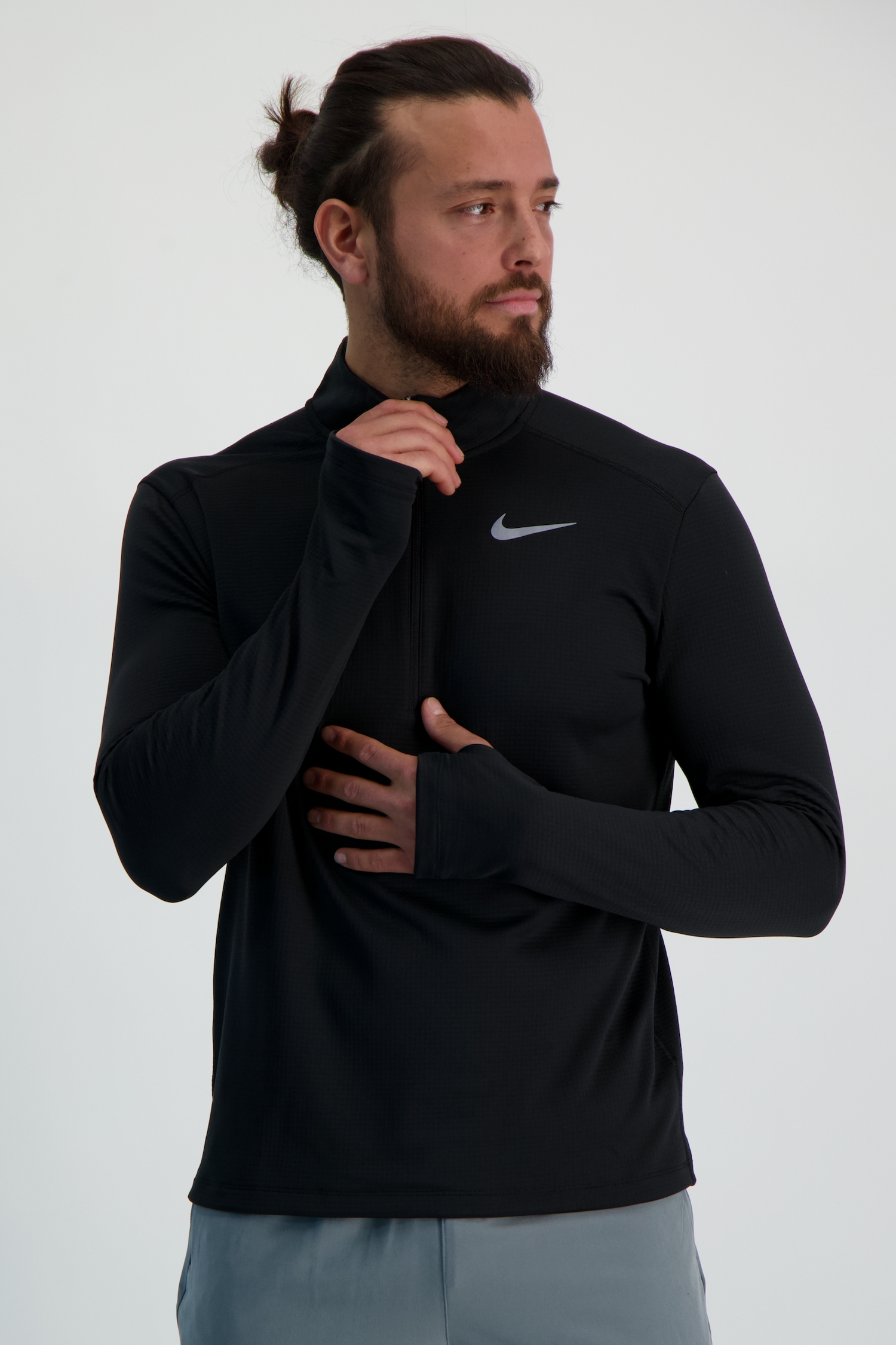 Nike Dri-FIT Pacer Herren Longsleeve Schwarz, Herren, Größe: XL