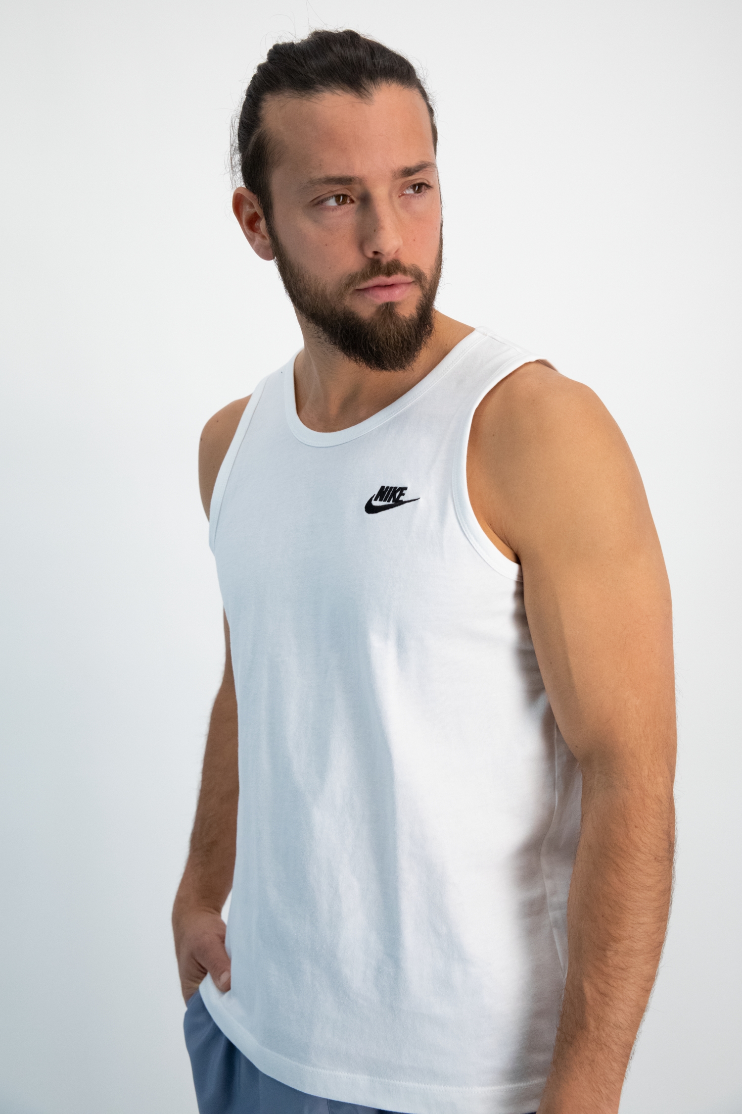 Image of Nike Club Herren Tanktop Weiss, Herren, Größe: M