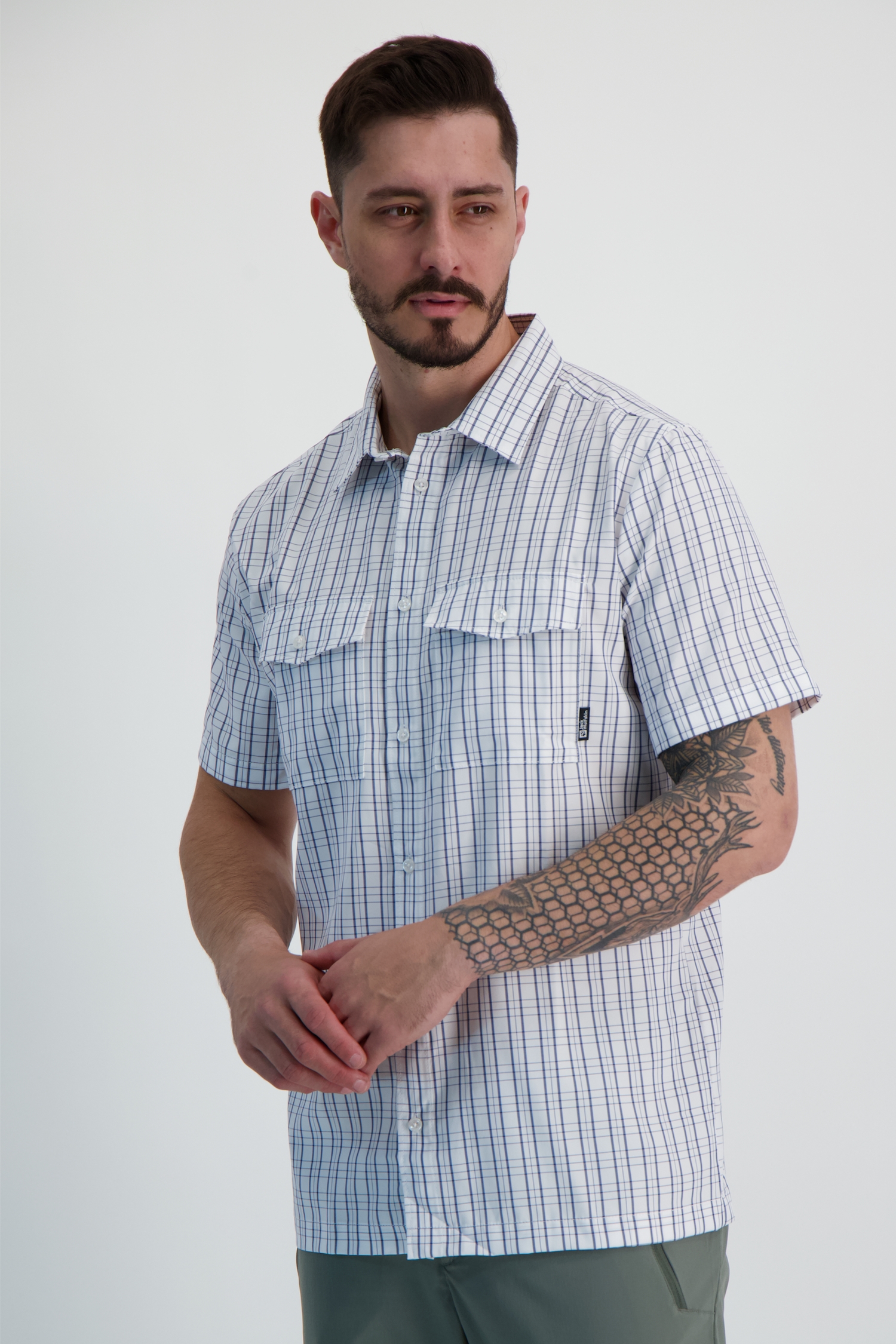 Image of Jack Wolfskin Thompson Herren Wanderhemd Weiss, Herren, Größe: M