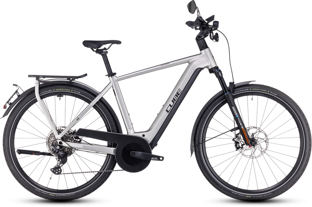 Image of CUBE Kathmandu Hybrid 45 750 28 E-Bike Silber, Herren, Größe: 50