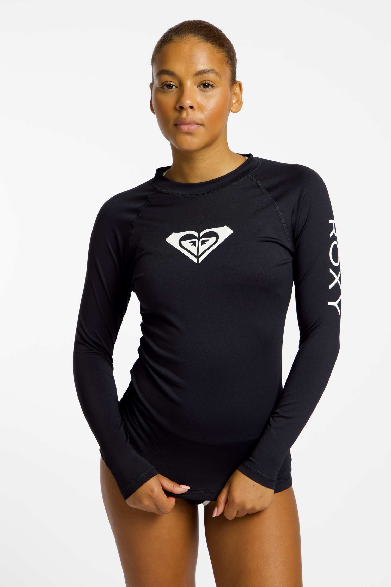 Image of Roxy Whole Hearted 50+ Damen Lycra Shirt Schwarz, Damen, Größe: L