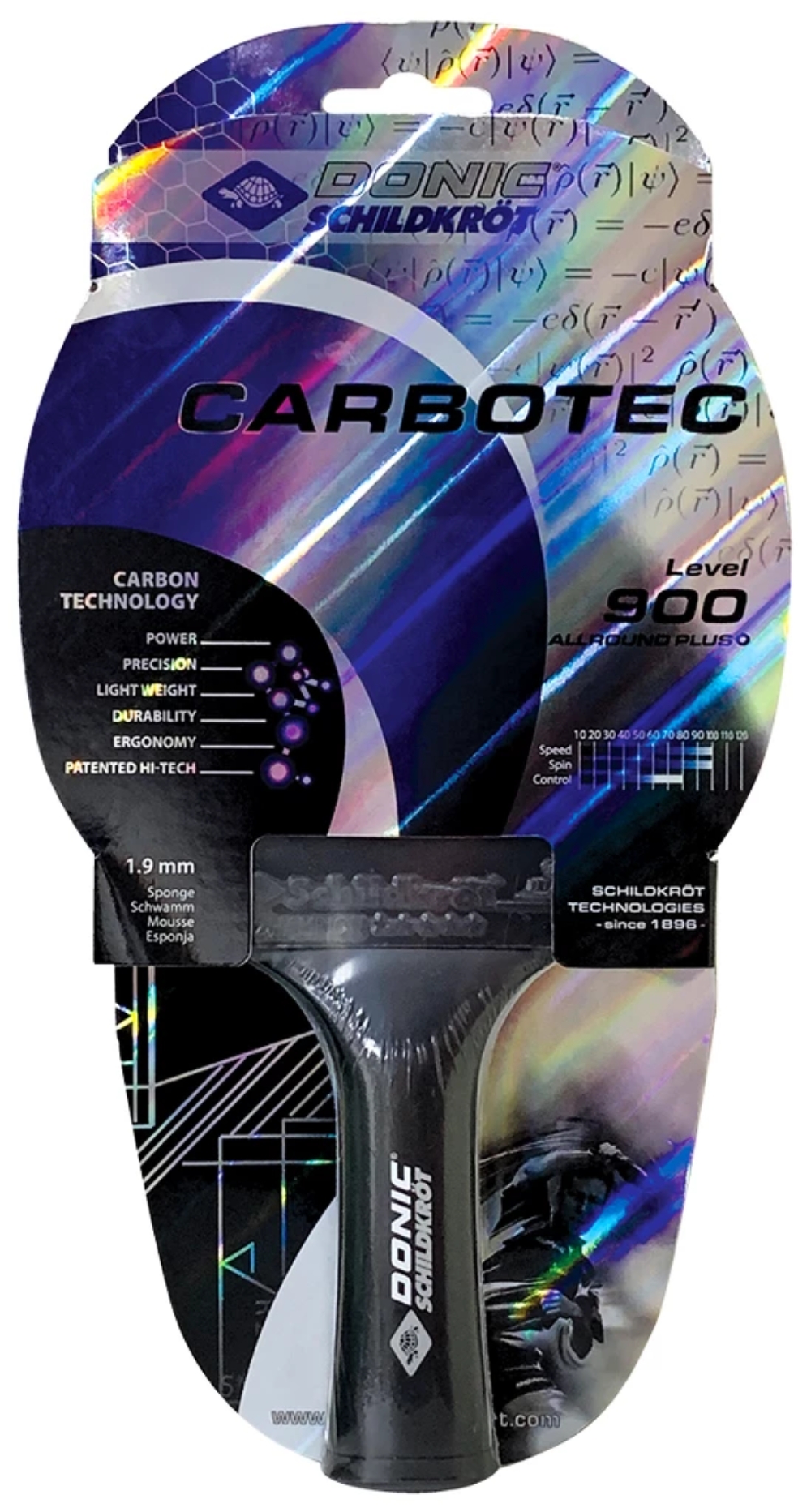 Donic Carbotec 900 Tischtennisschläger Schwarz, , Größe: 0