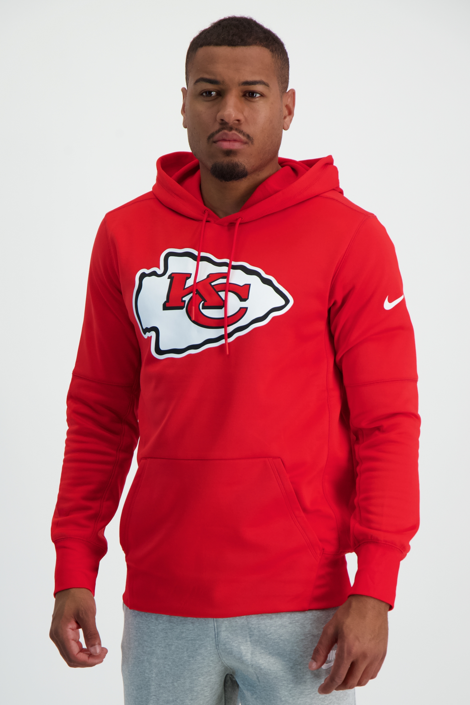 Image of Nike Kansas City Chiefs Logo Herren Hoodie Rot, Herren, Größe: M