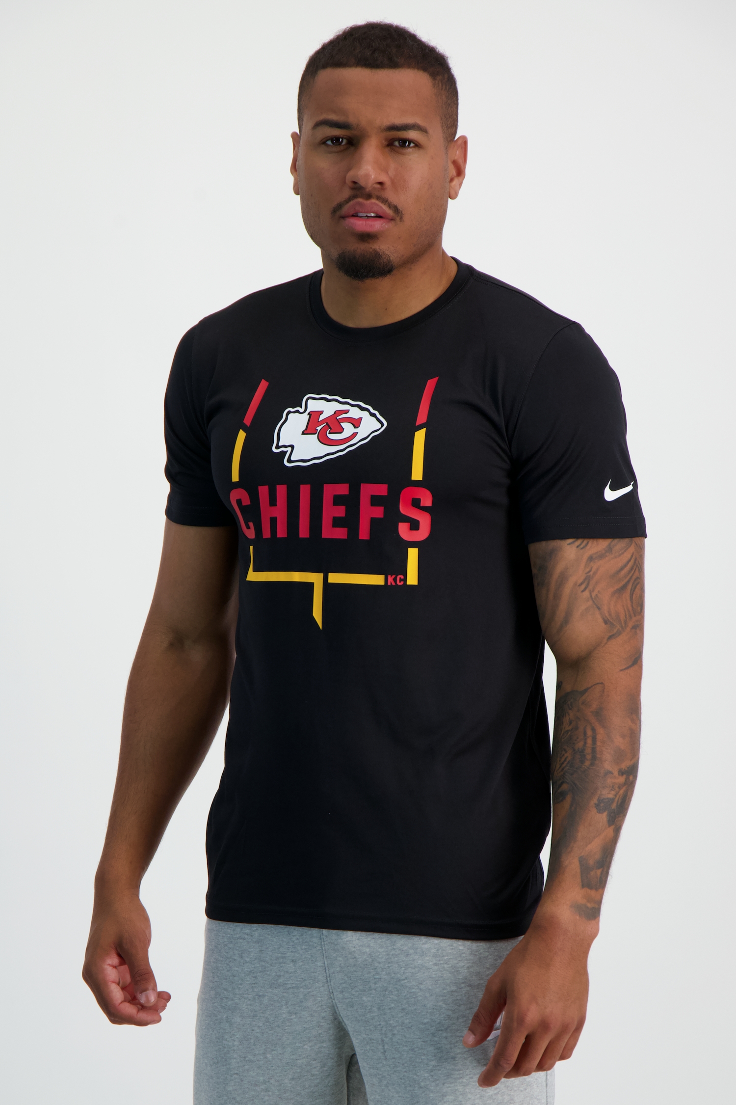 Image of Nike Kansas City Chiefs Legend Goal Post Herren T-Shirt Schwarz, Herren, Größe: M