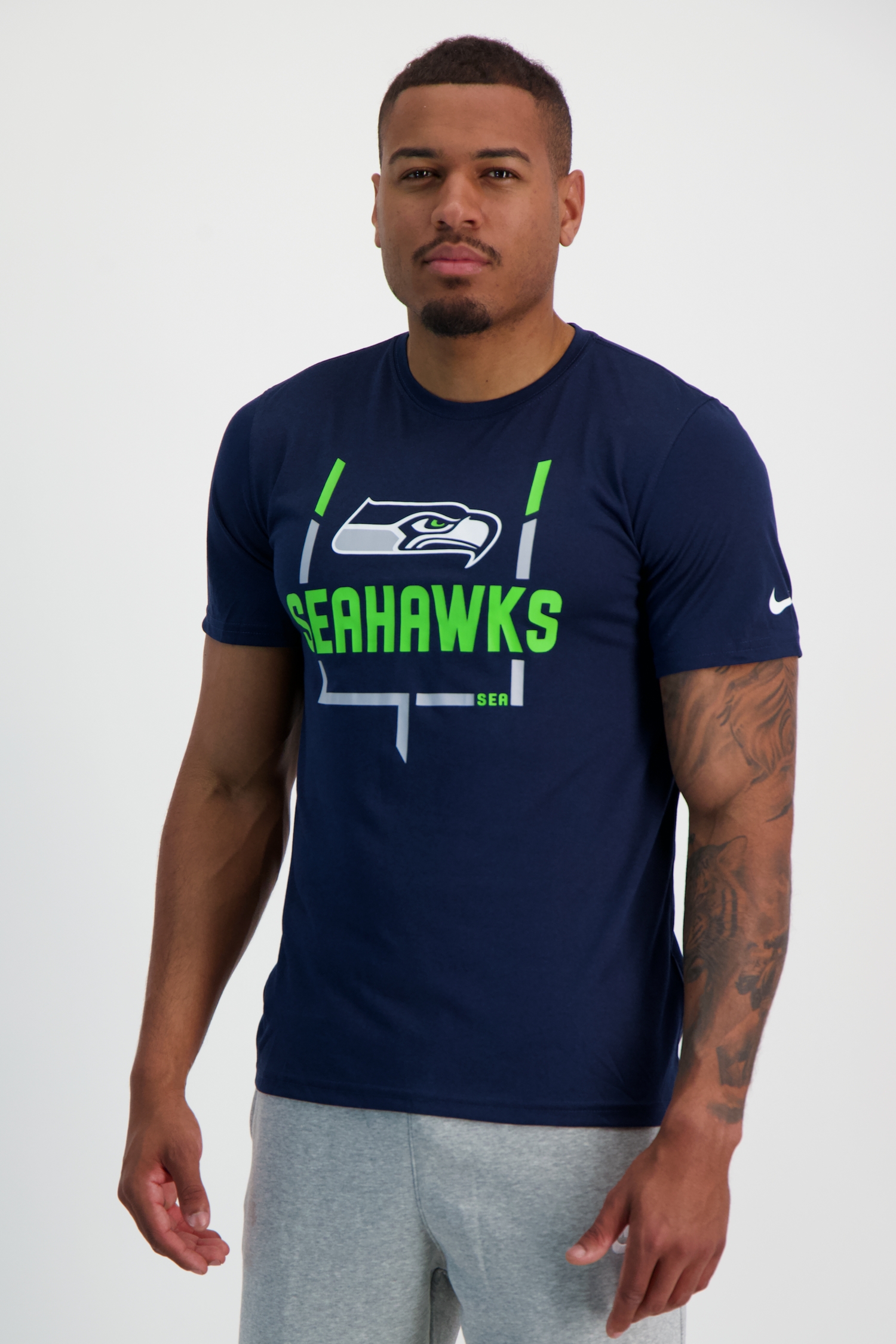 Image of Nike Seattle Seahawks Legend Goal Post Herren T-Shirt Blau, Herren, Größe: S
