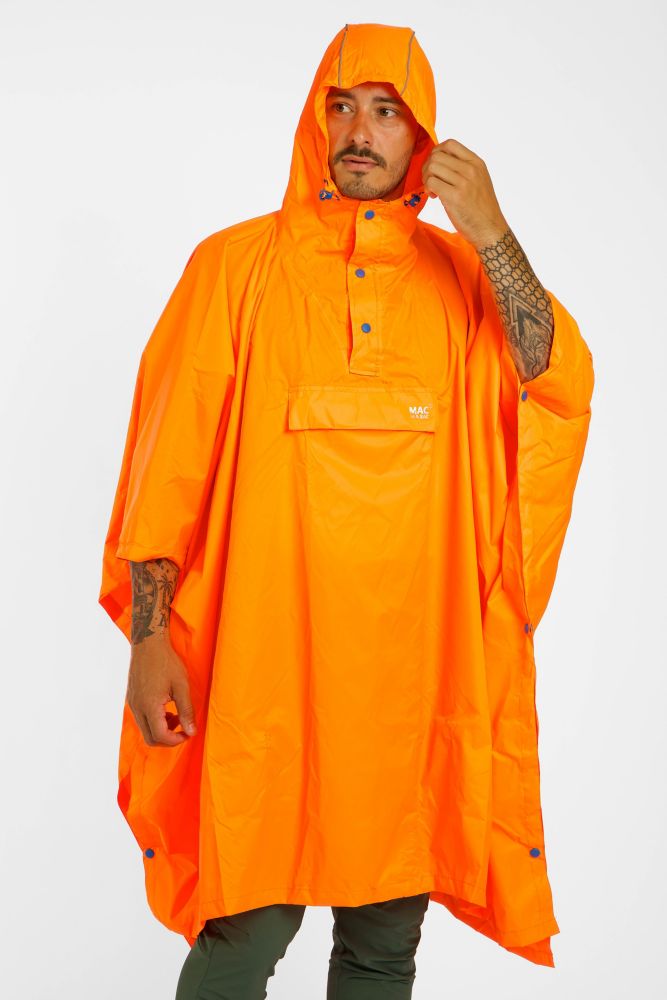 Image of MAC IN A SAC Regenponcho Orange, Herren, Größe: ONE SIZE