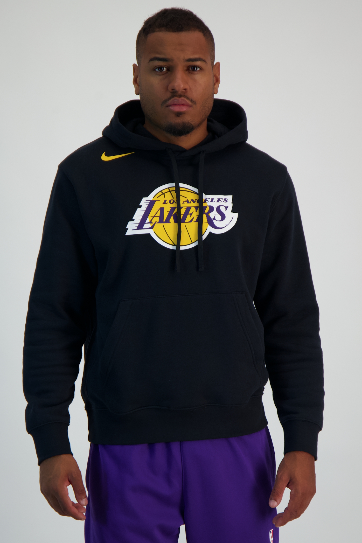 Image of Nike Los Angeles Lakers Herren Hoodie Schwarz, Herren, Größe: L