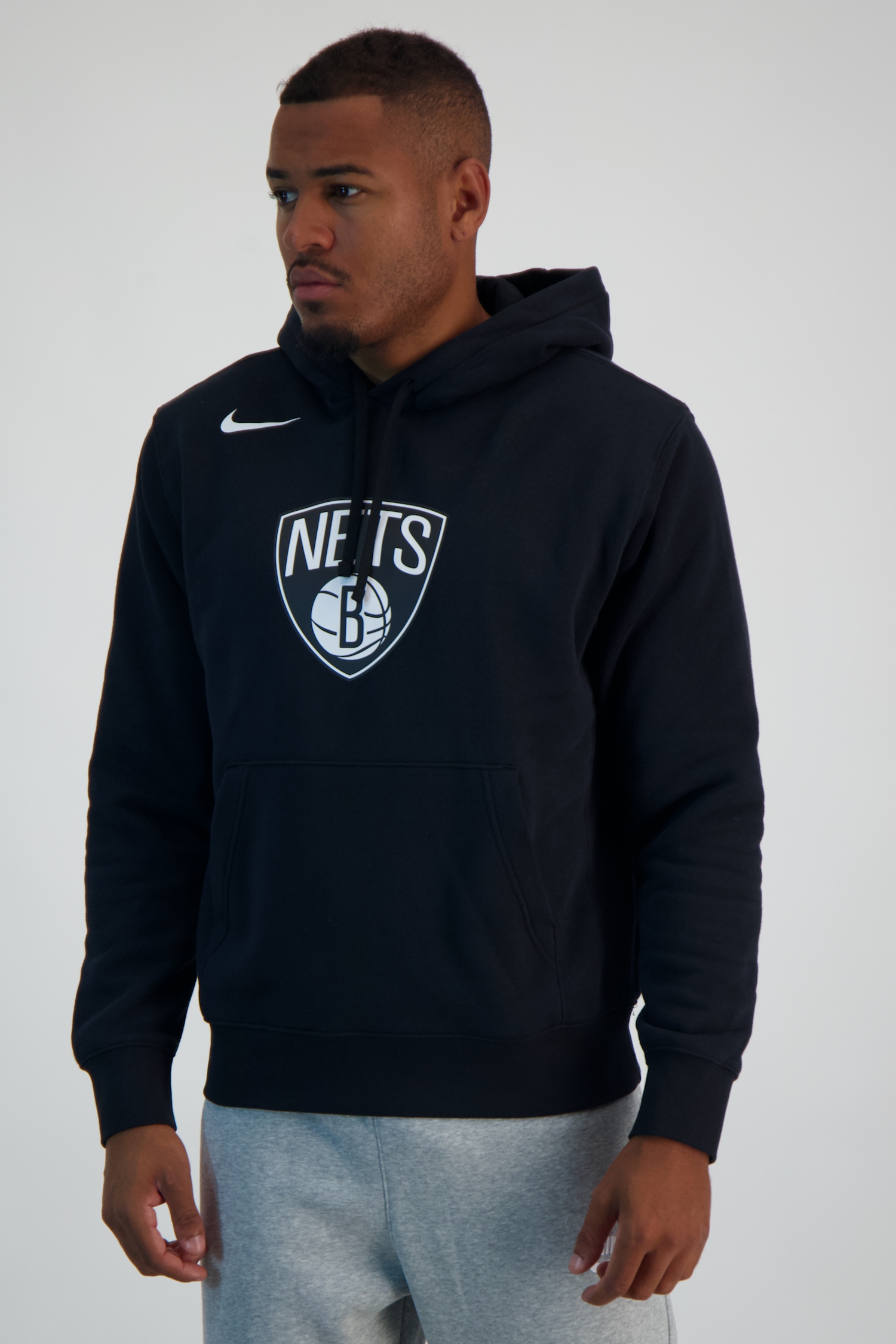 Image of Nike Brooklyn Nets Herren Hoodie Schwarz, Herren, Größe: L