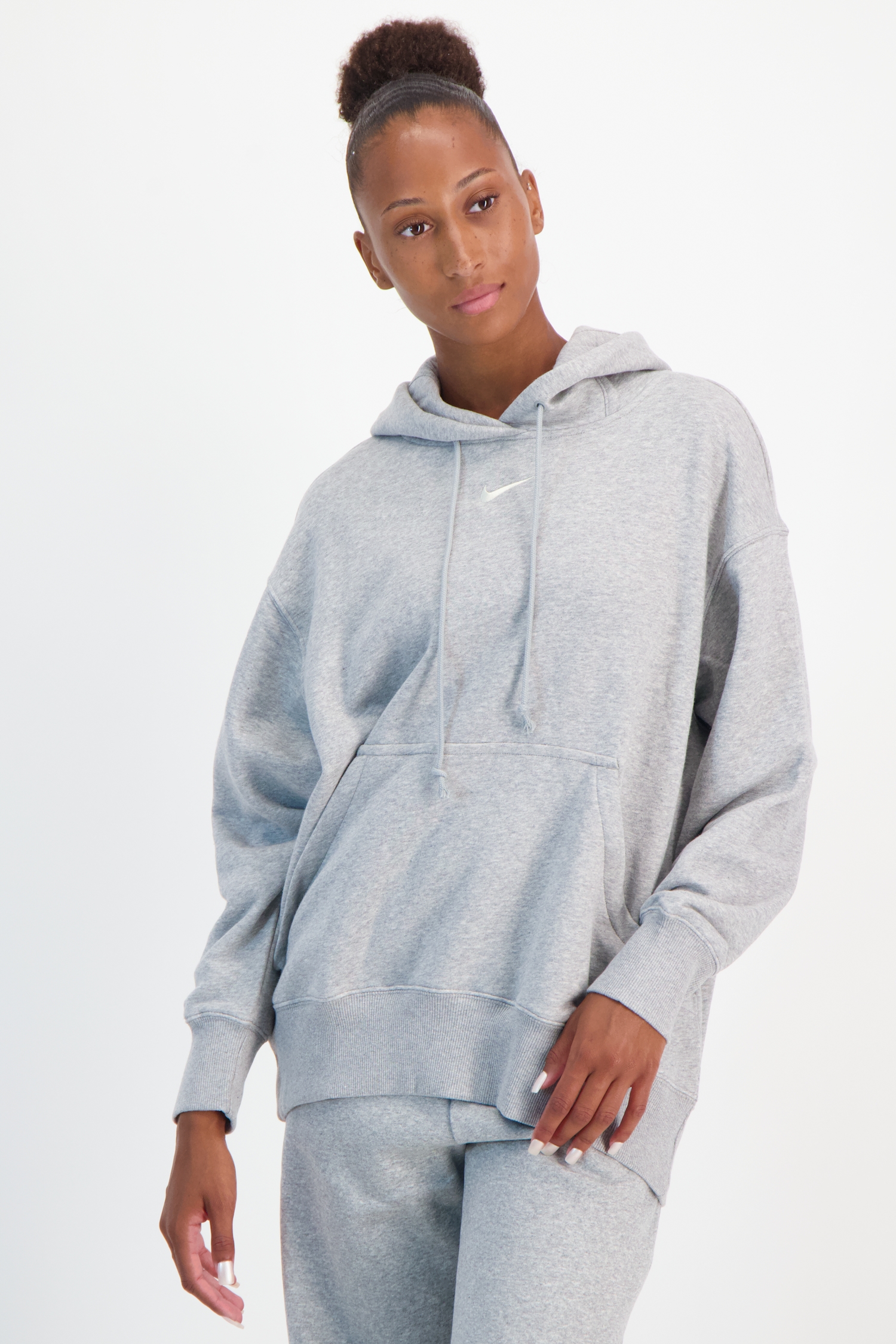Image of Nike Phoenix Fleece Oversized Damen Hoodie Grau, Damen, Größe: L