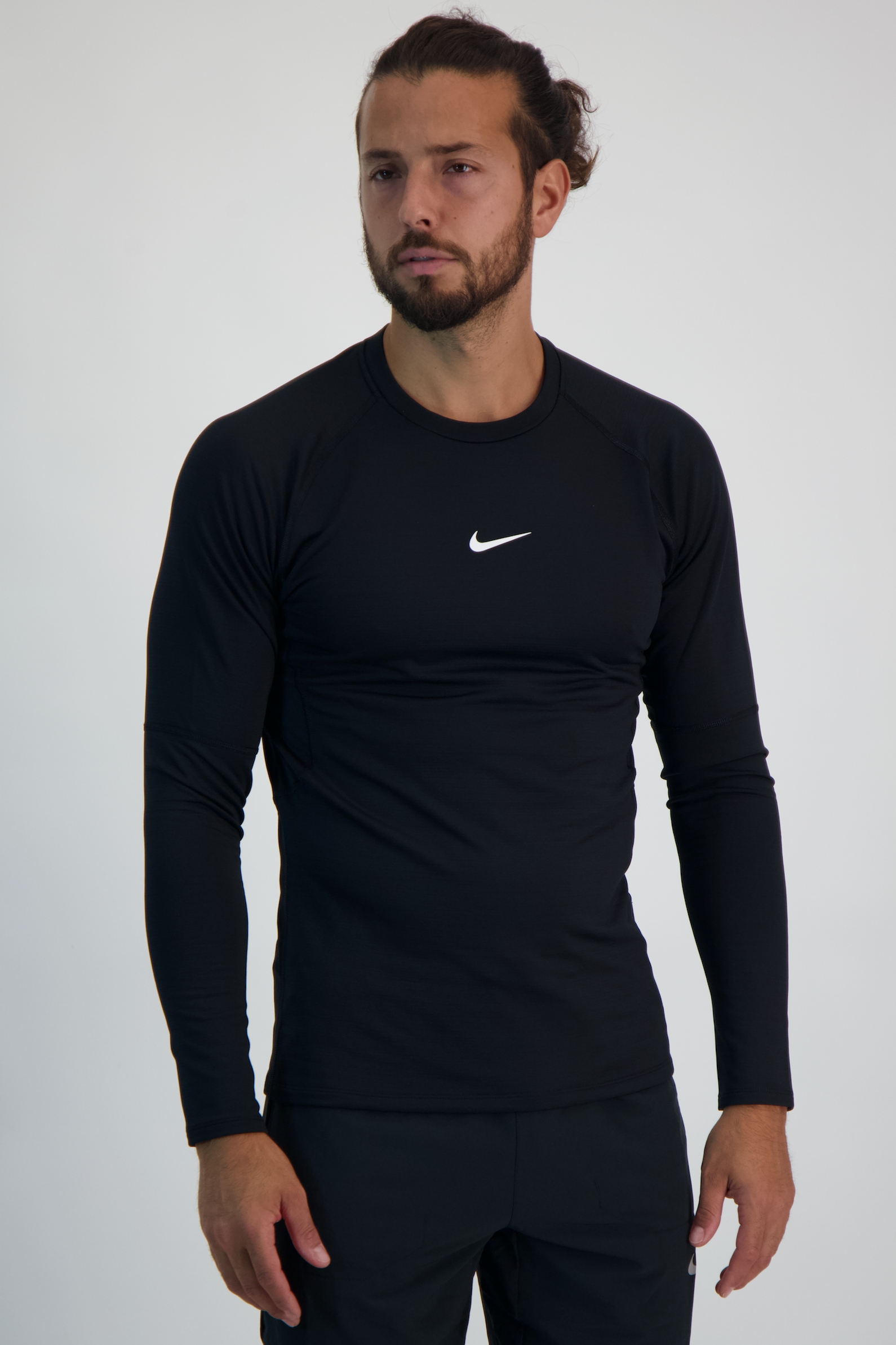 Image of Nike Pro Warm Herren Longsleeve Schwarz, Herren, Größe: XL