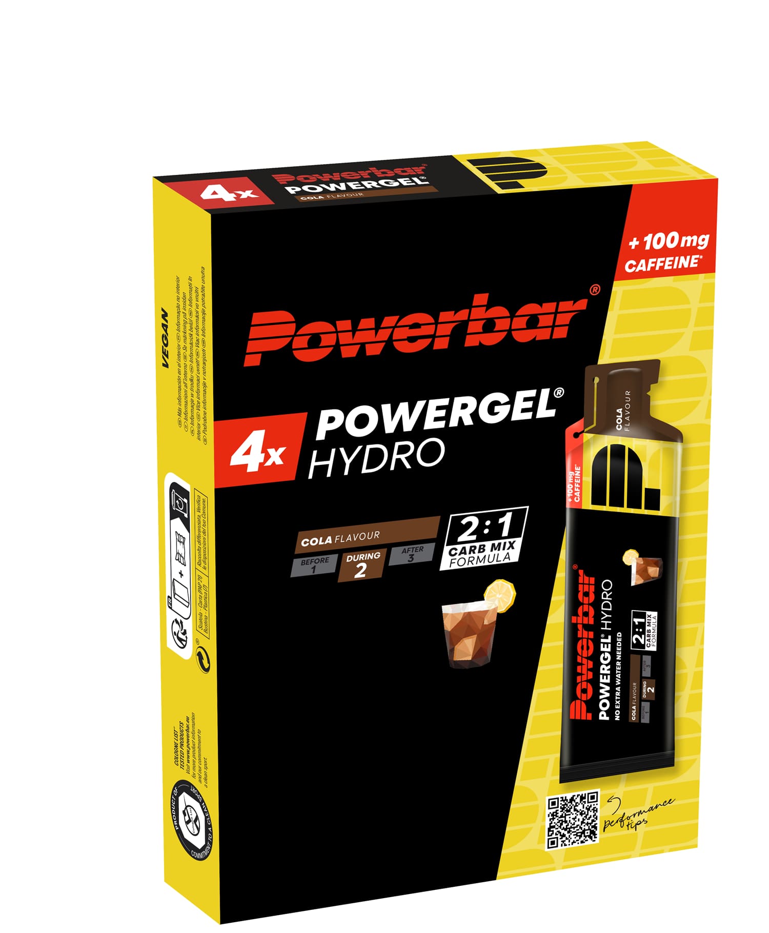 Image of Powerbar Hydro Power Cola 4 x 67 ml Energy Gel Braun, Herren, Größe: 0