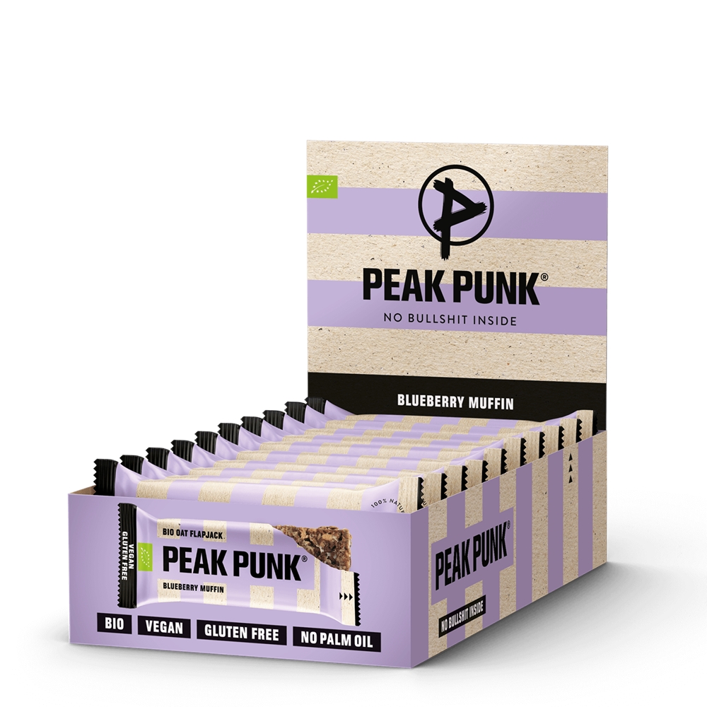 Image of Peak Punk Bio Oat Flapjack Blueberry Muffin 12 x 60 g Sportriegel Braun, Herren, Größe: 0