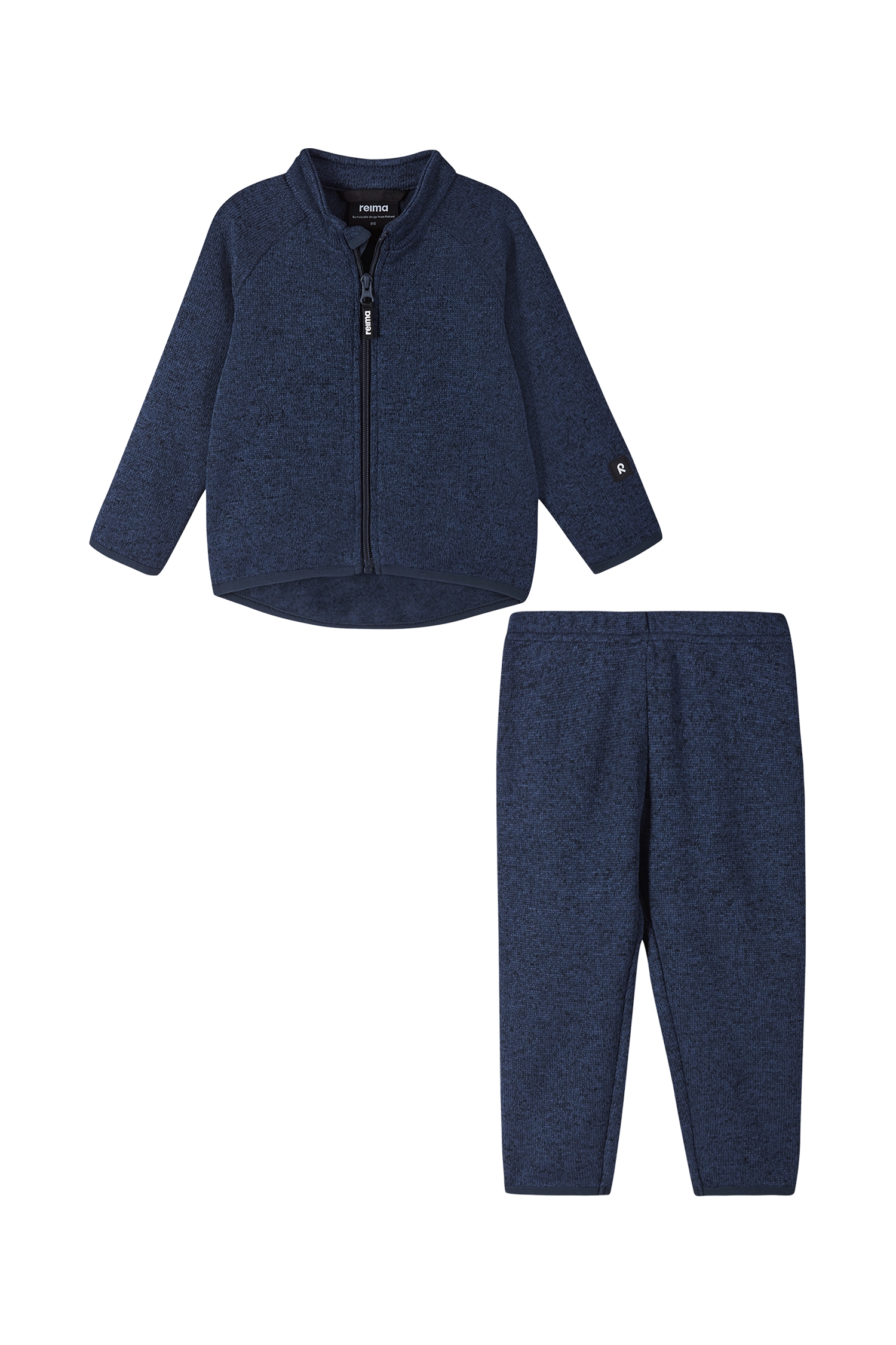 Image of reima Tahto Kleinkind Fleecejacke + Hose Blau, , Größe: 80