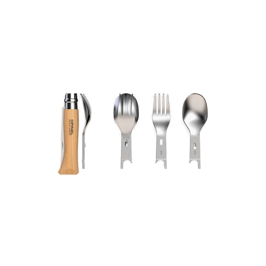 Image of Opinel Picnic+ N°8 Campingbesteck Braun, Herren, Größe: 0
