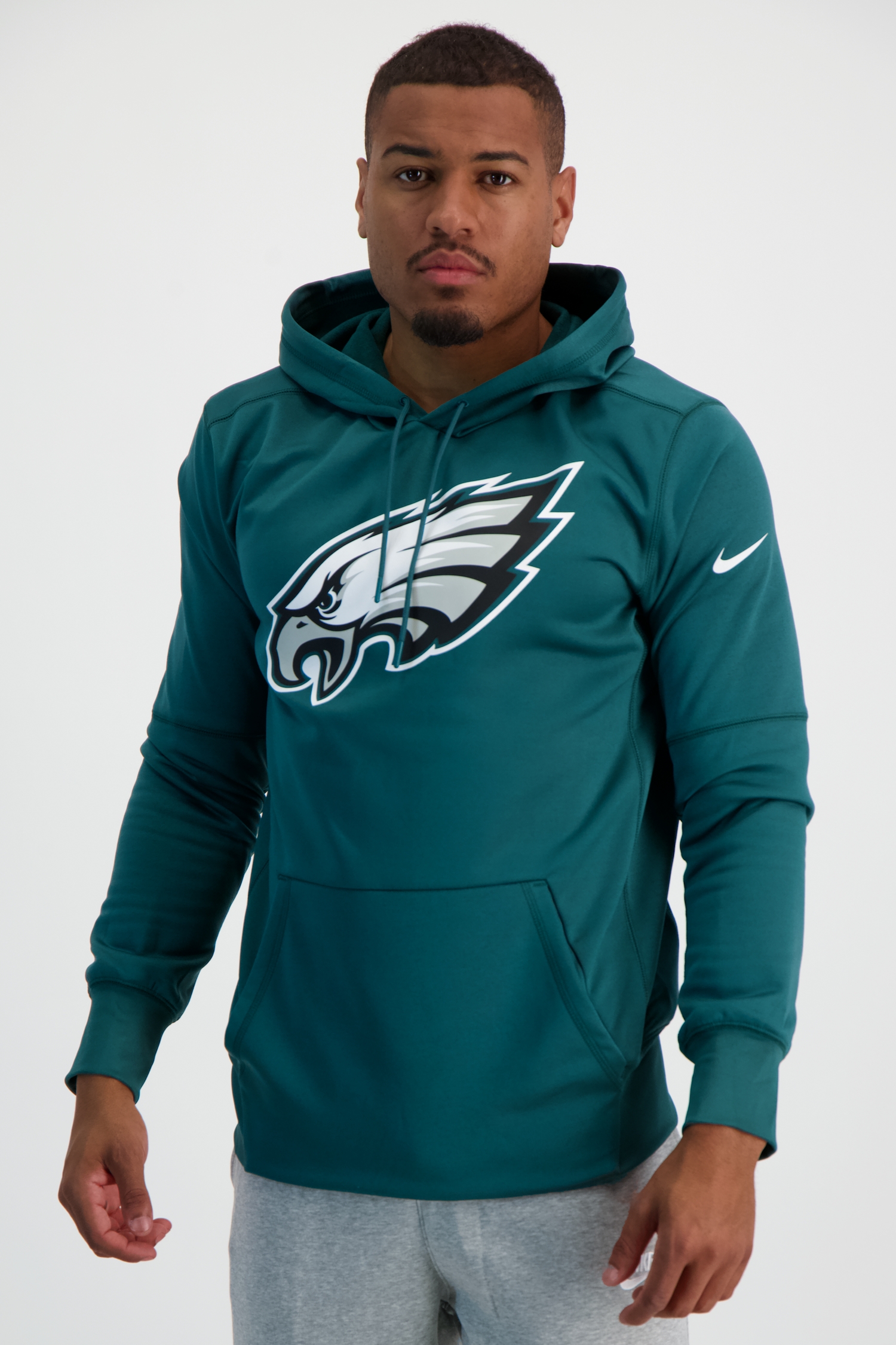 Image of Nike Philadelphia Eagles Nike Logo Therma Herren Hoodie Grün, Herren, Größe: S