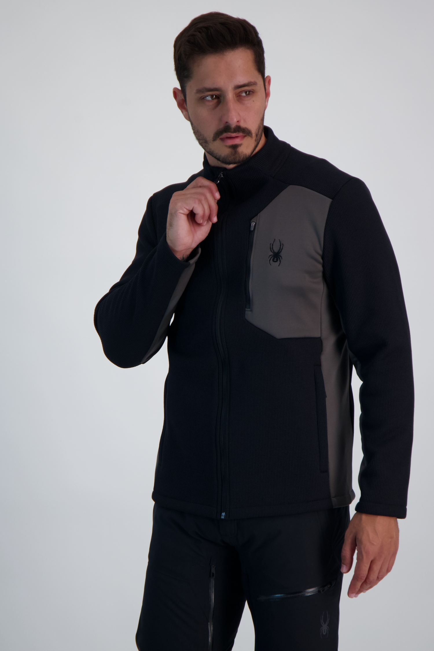 Image of Spyder Bandit Herren Midlayer Schwarz, Herren, Größe: S