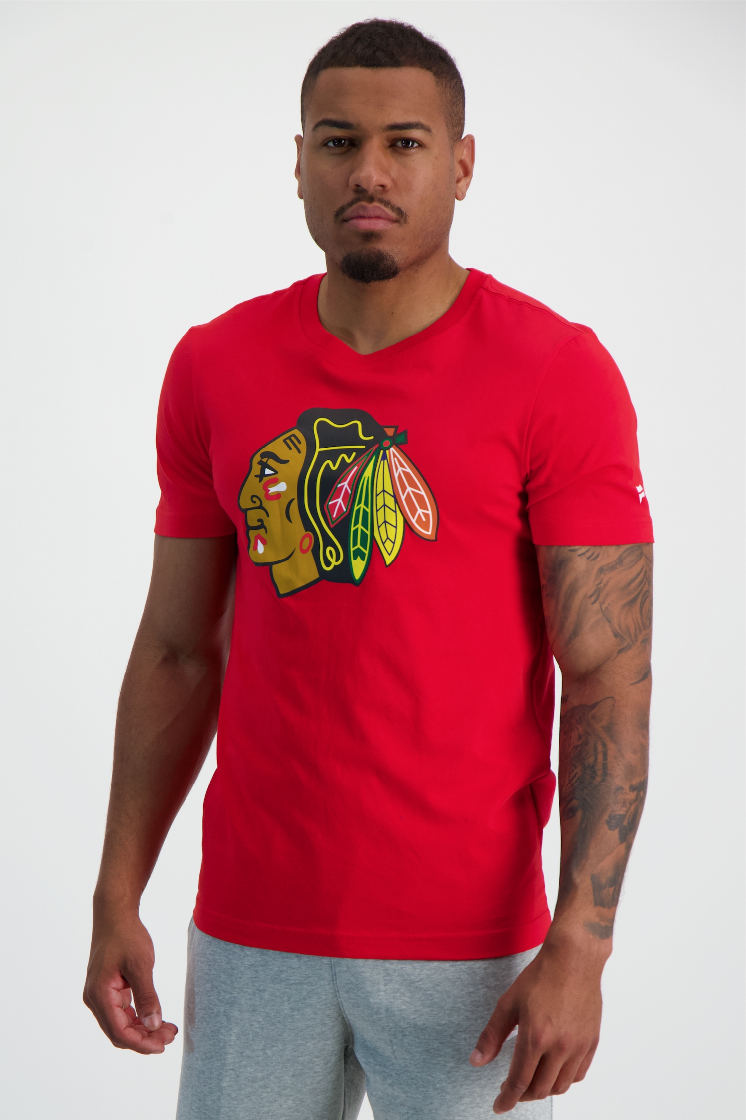 Image of Fanatics Chicago Blackhawks Primary Logo Graphic Herren T-Shirt Rot, Herren, Größe: M