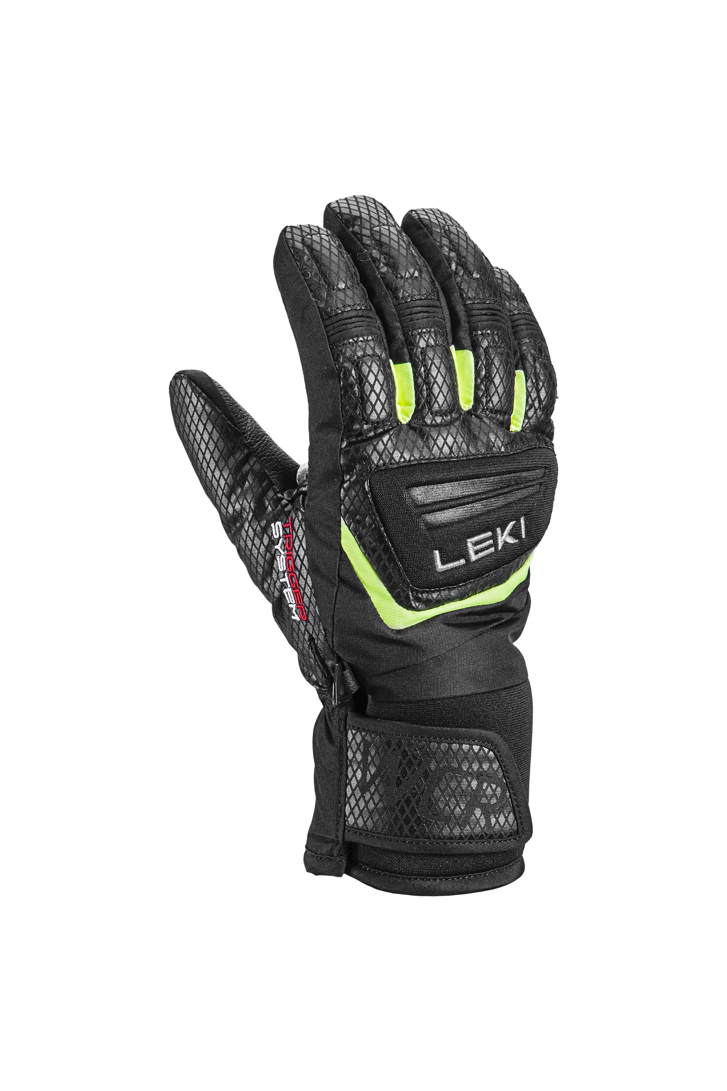 LEKI WCR Team 3D Kinder Skihandschuh Schwarz, , Größe: 7