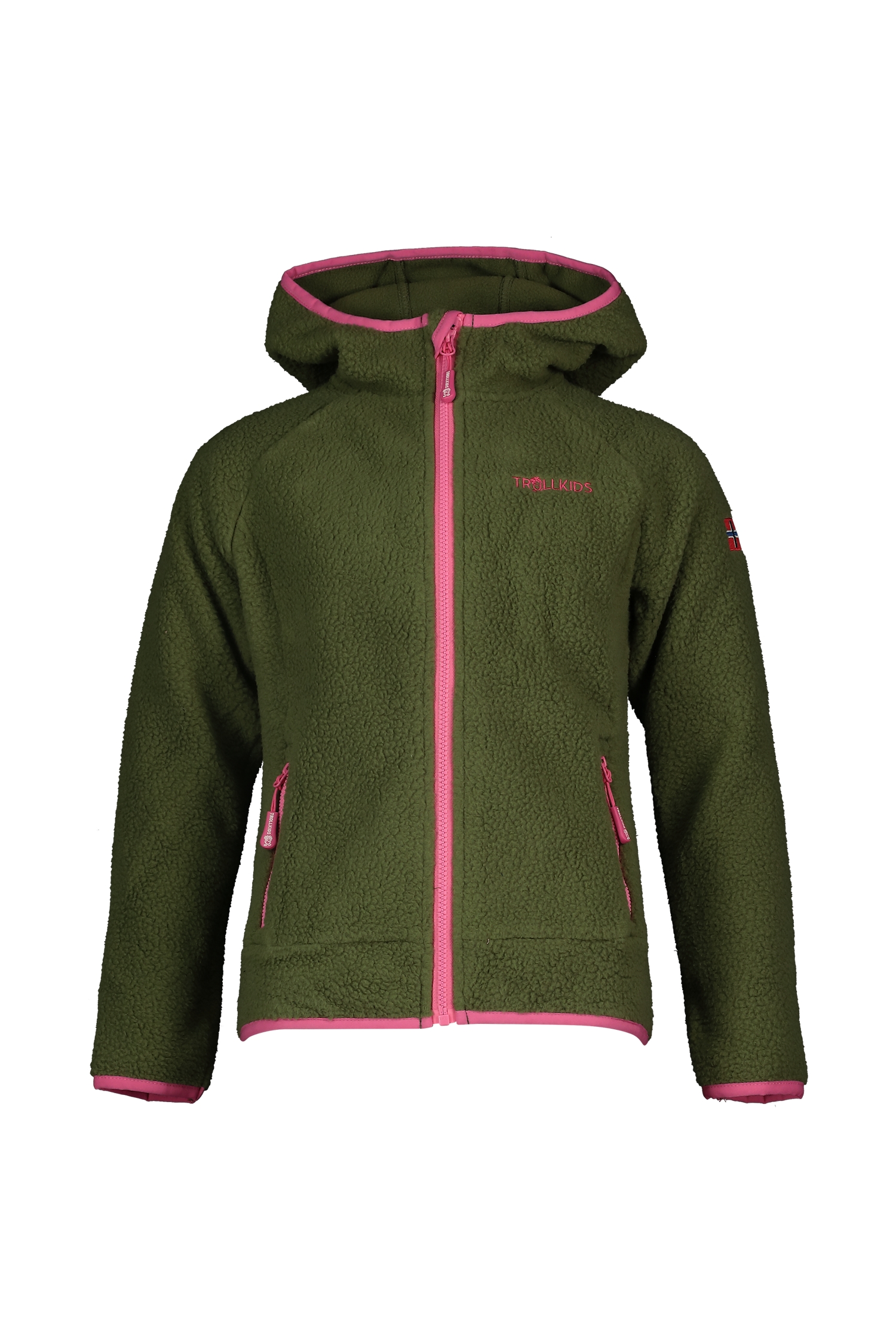Image of Trollkids Mandal Sherpa Mädchen Midlayer Grün, , Größe: 140