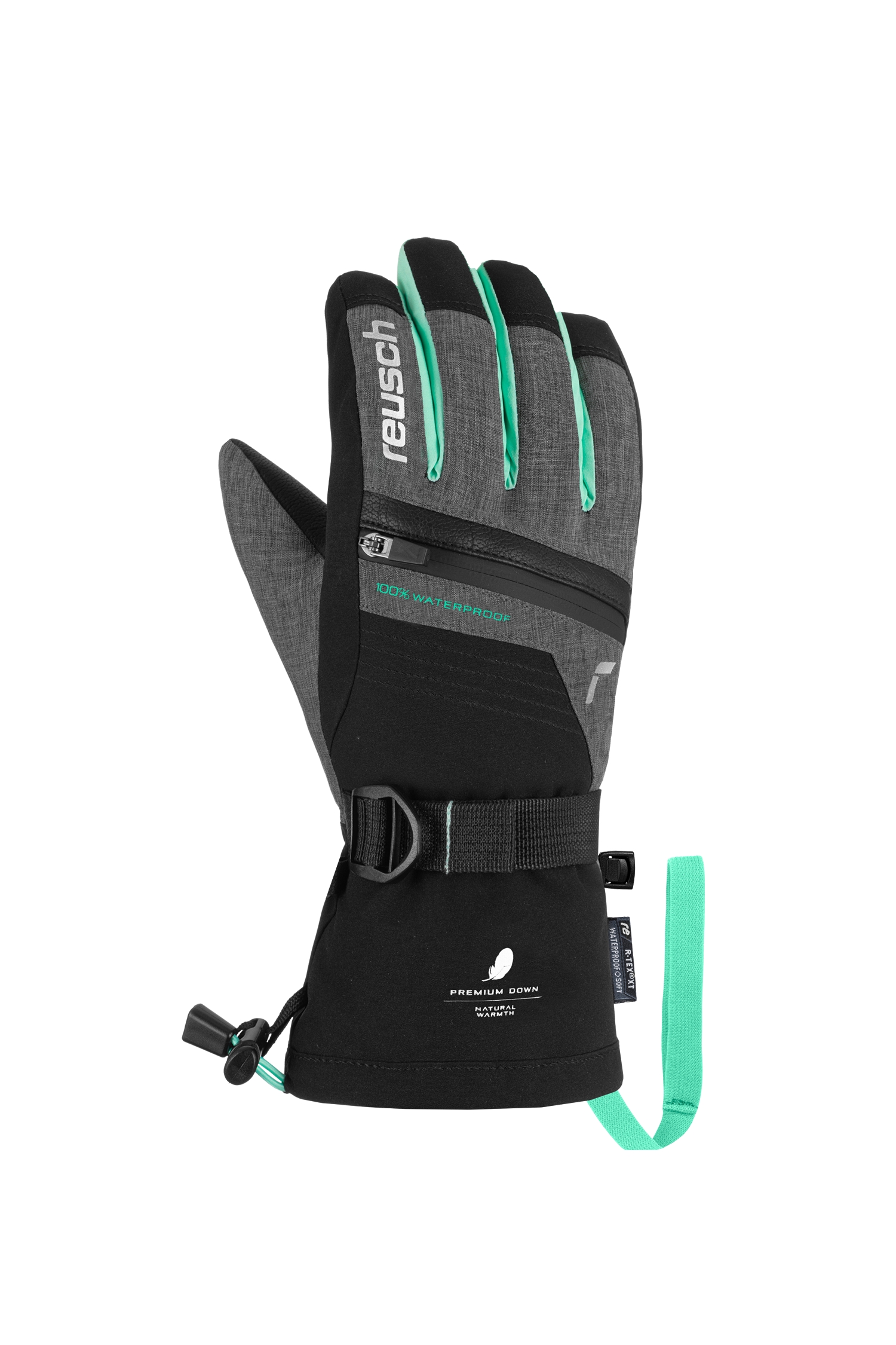 Reusch Lando R-TEX® XT Kinder Skihandschuh Grau, , Größe: 6,5