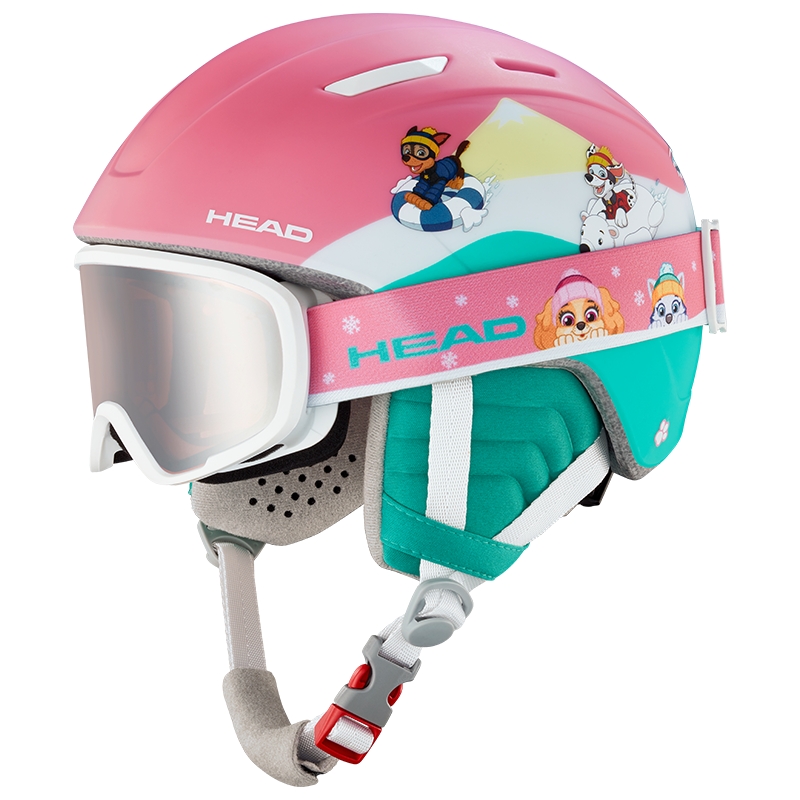 Image of HEAD Maja Paw Kinder Skihelm + Brille Pink, , Größe: XXS