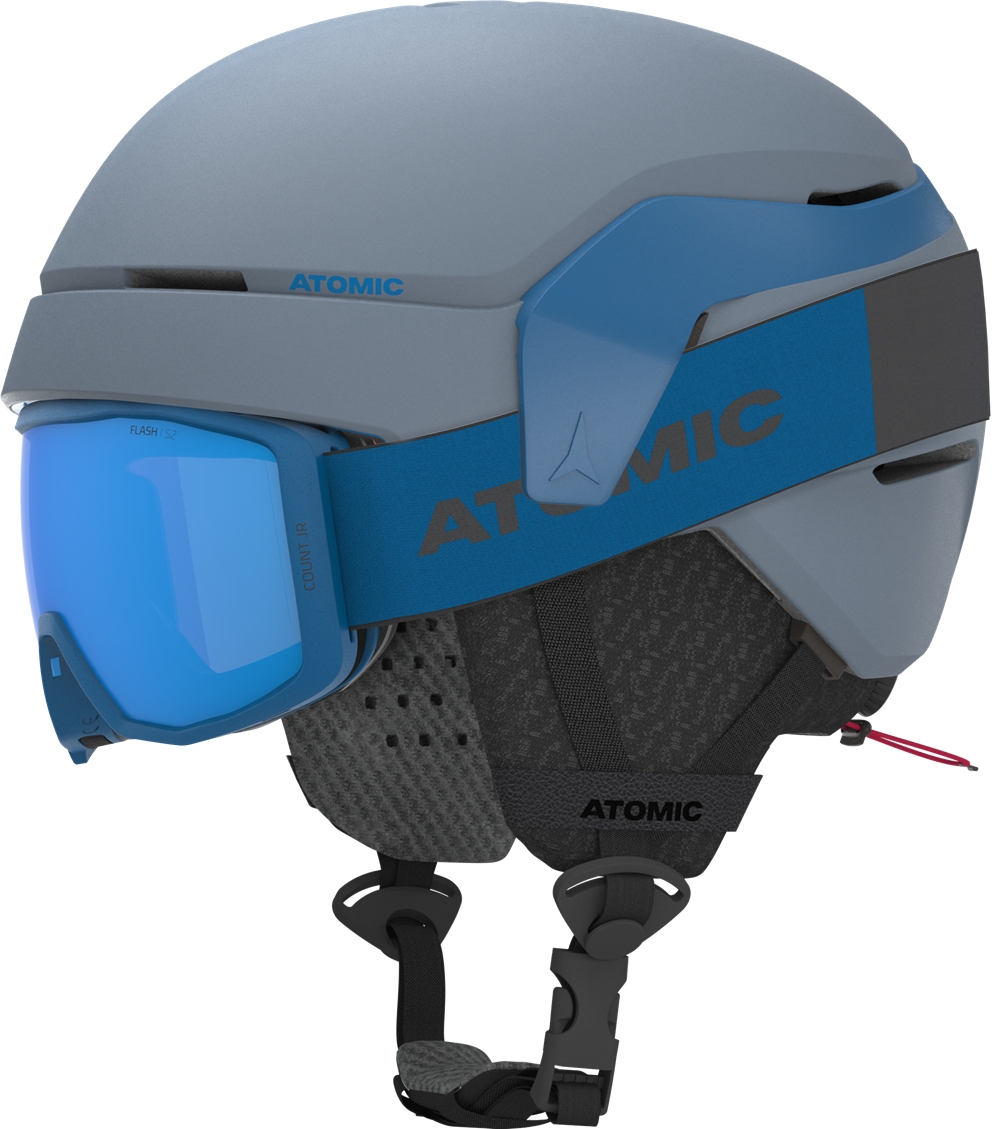 ATOMIC Count Combo Kinder Skihelm + Brille Blau, , Größe: S