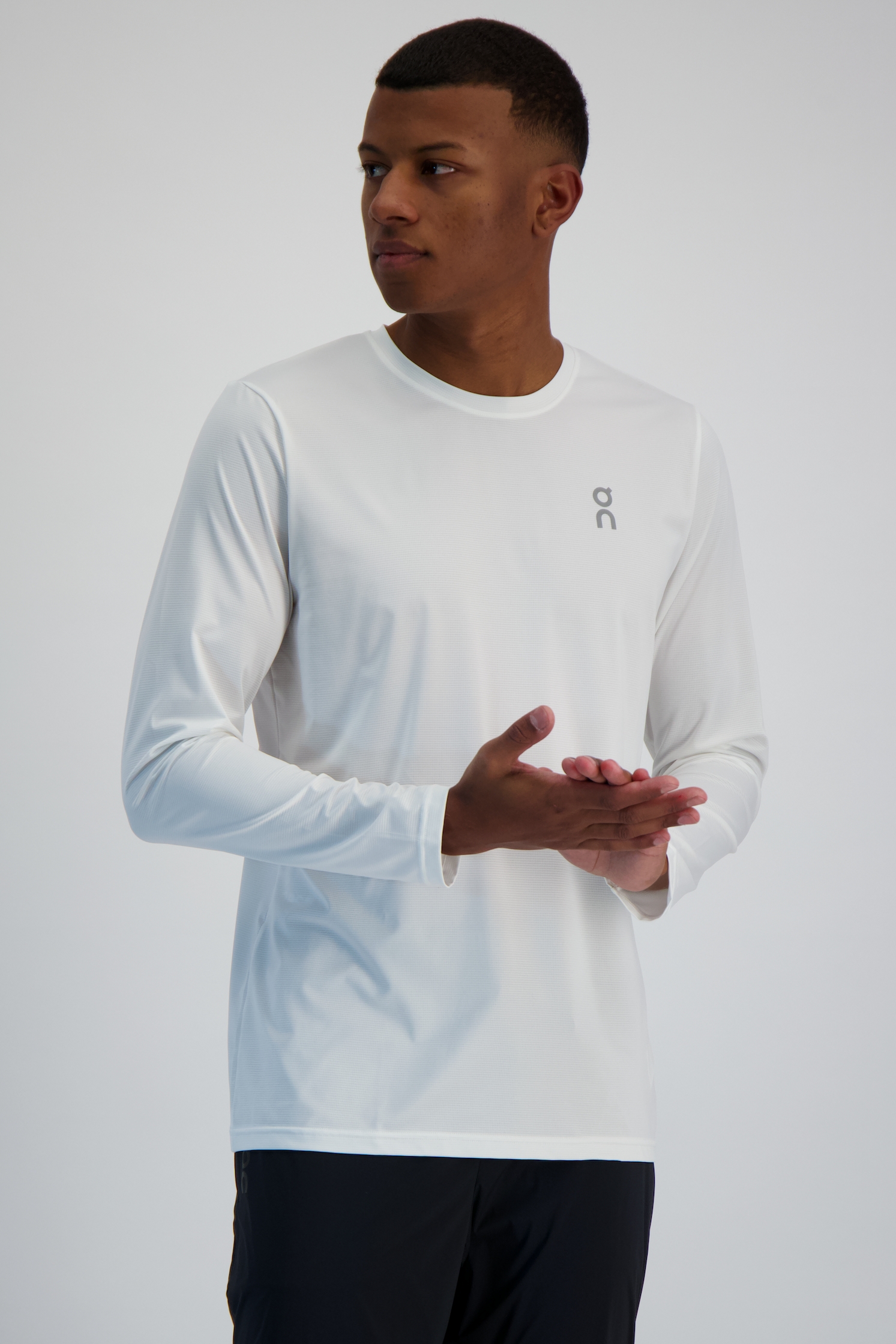 ON Core Long-T Herren Longsleeve Weiss, Herren, Größe: S