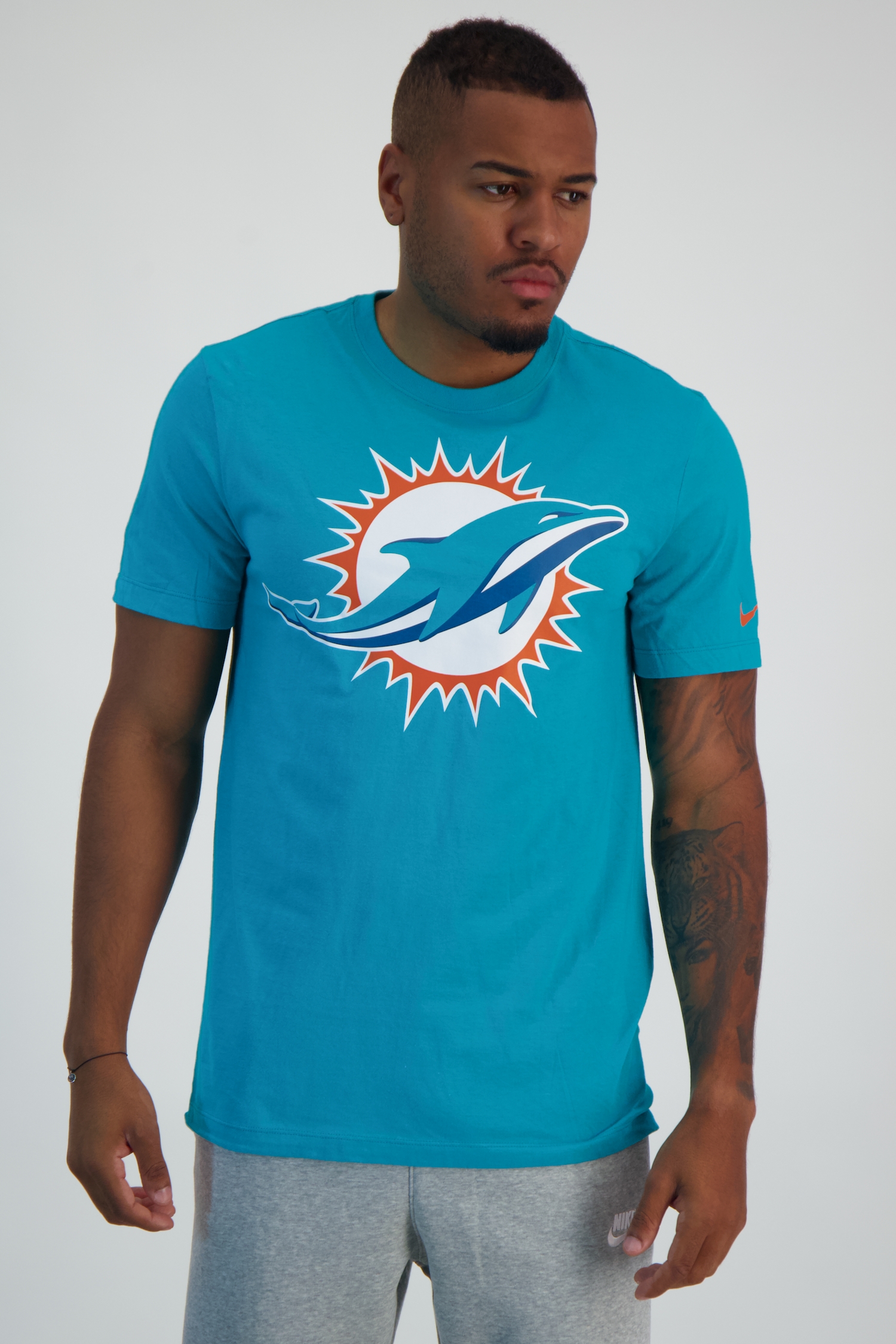 Nike Miami Dolphins Logo Essential Herren T-Shirt Blau, Herren, Größe: M