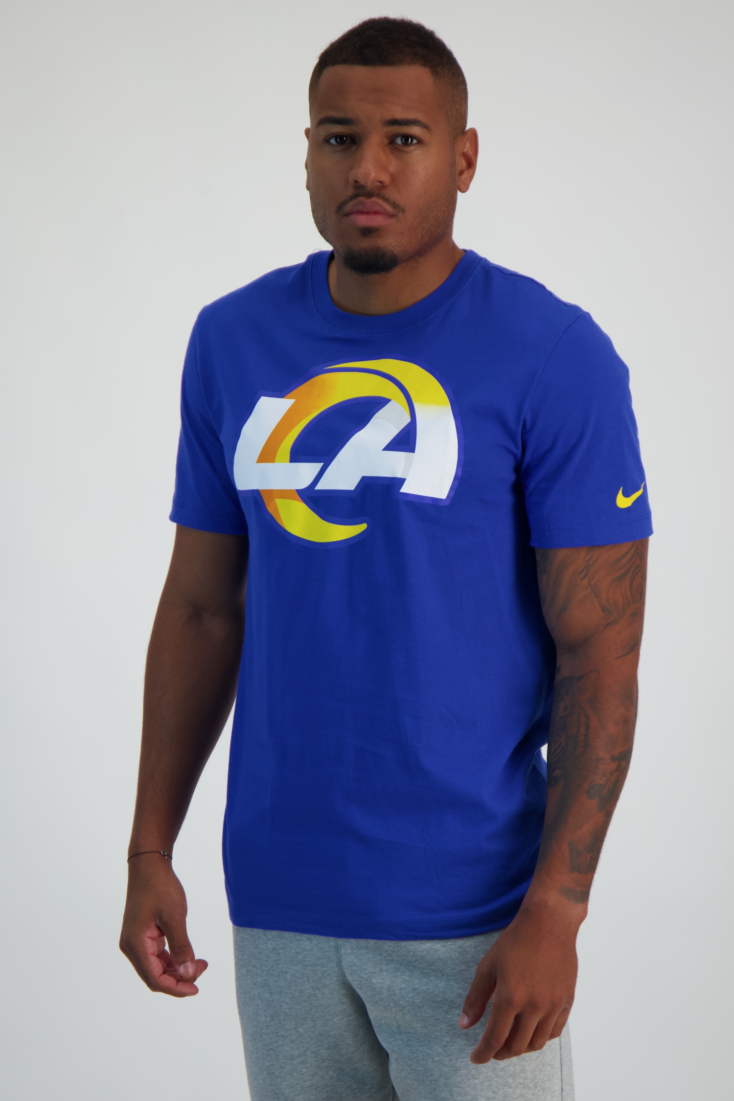 Nike Los Angeles Rams Logo Essential Herren T-Shirt Blau, Herren, Größe: M