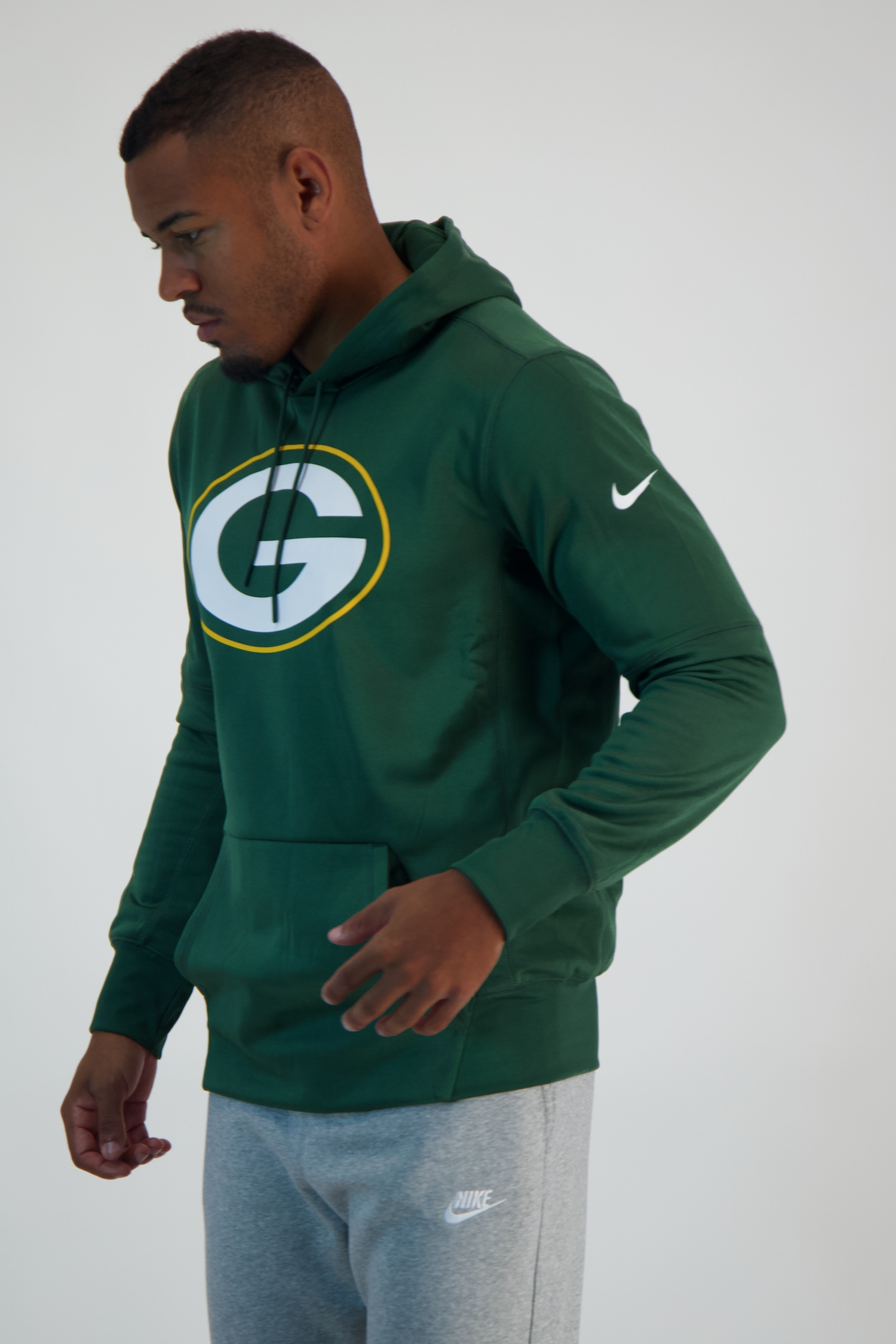 Image of Nike Green Bay Packers Logo Prime Herren Hoodie Grün, Herren, Größe: L