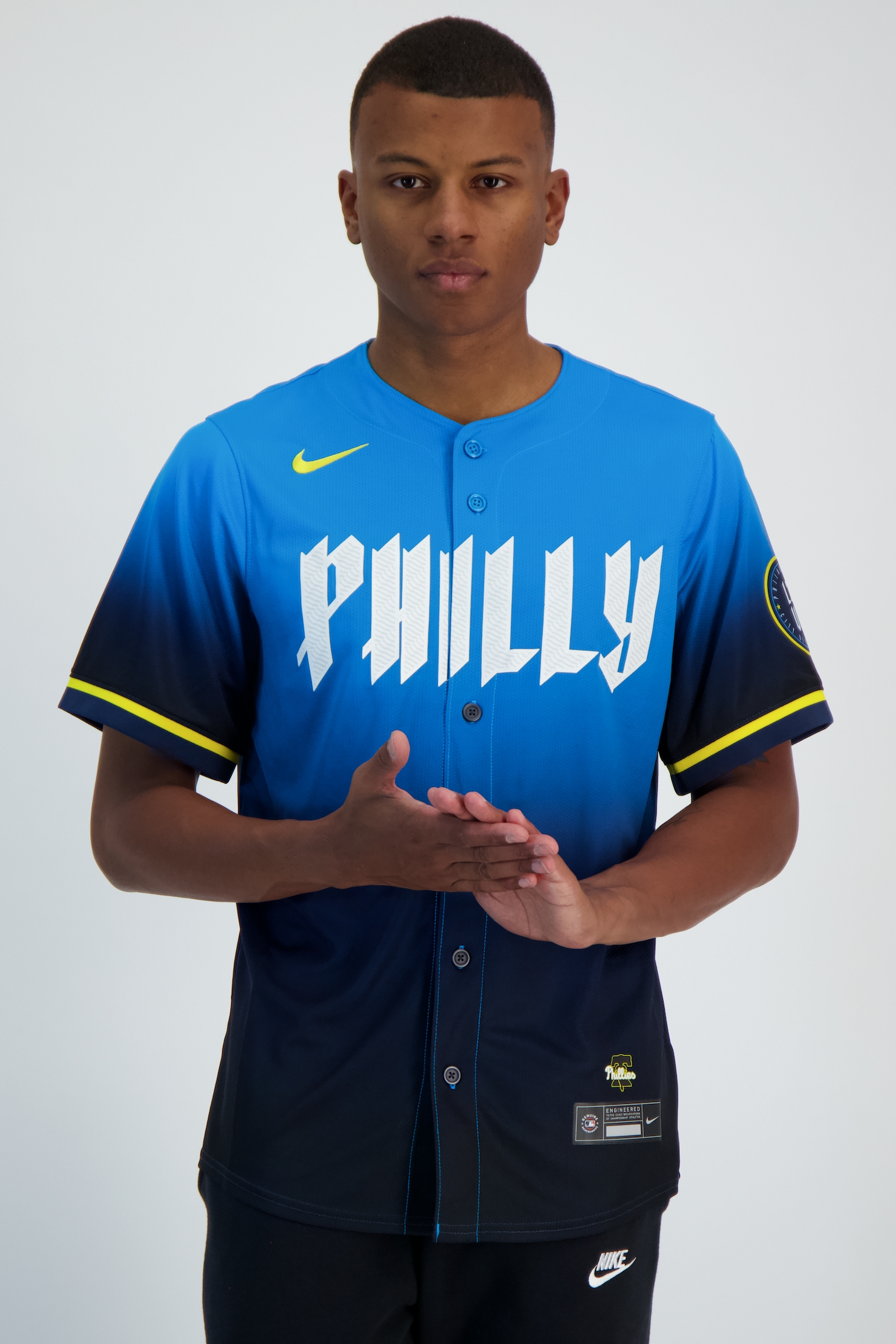 Image of Nike Philadelphia Phillies City Connect Herren Baseballtrikot Blau, Herren, Größe: L