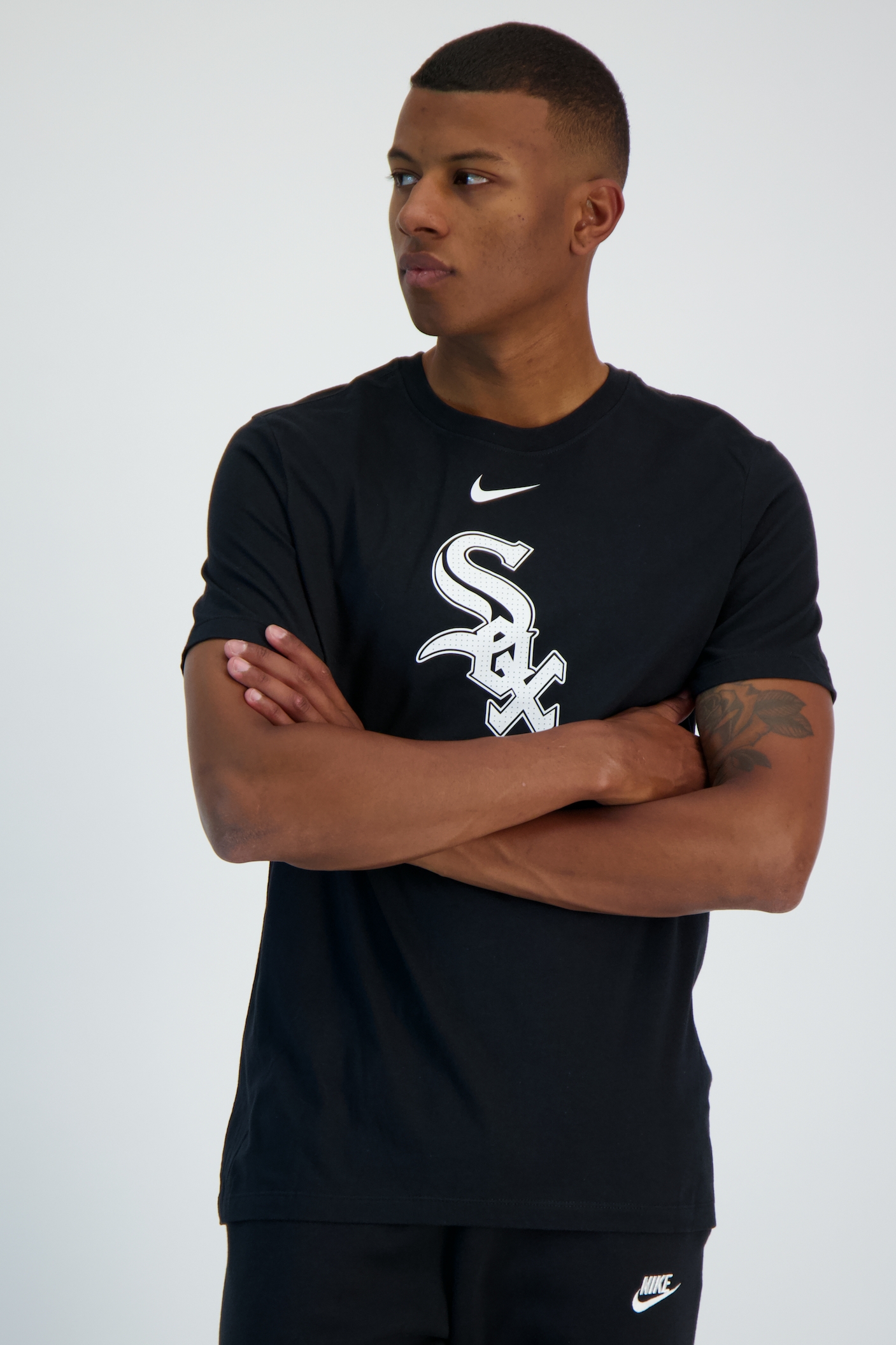 Image of Nike Chicago White Sox Large Logo Herren T-Shirt Schwarz, Herren, Größe: L
