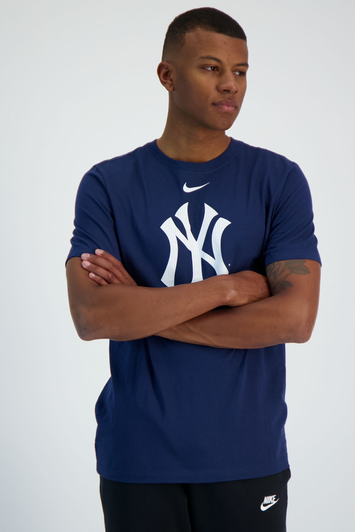 Image of Nike New York Yankees Large Logo Herren T-Shirt Blau, Herren, Größe: L