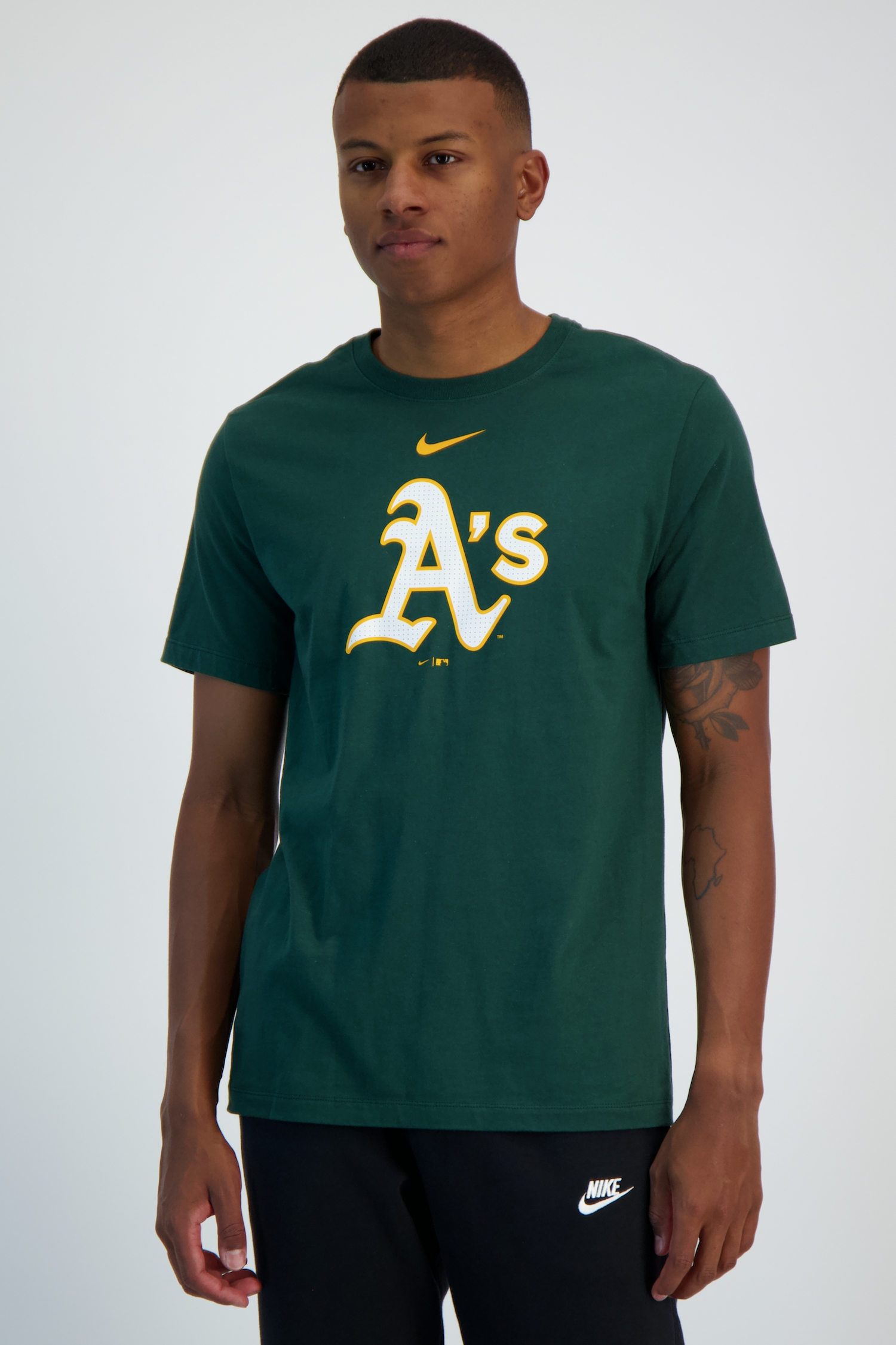 Image of Nike Oakland Athletics Large Logo Herren T-Shirt Grün, Herren, Größe: S