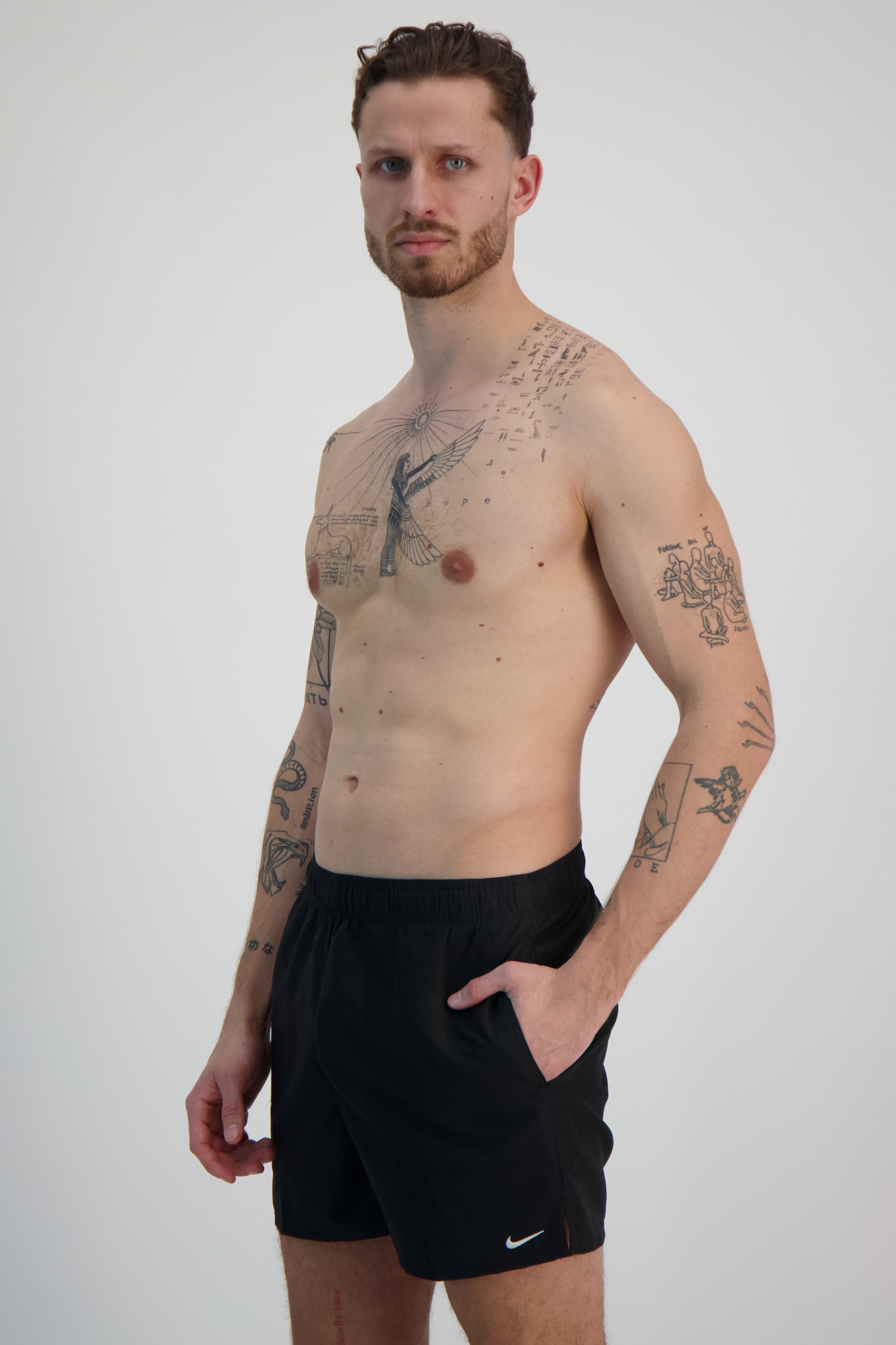 Image of Nike Essential Lap Herren Badeshort Schwarz, Herren, Größe: M