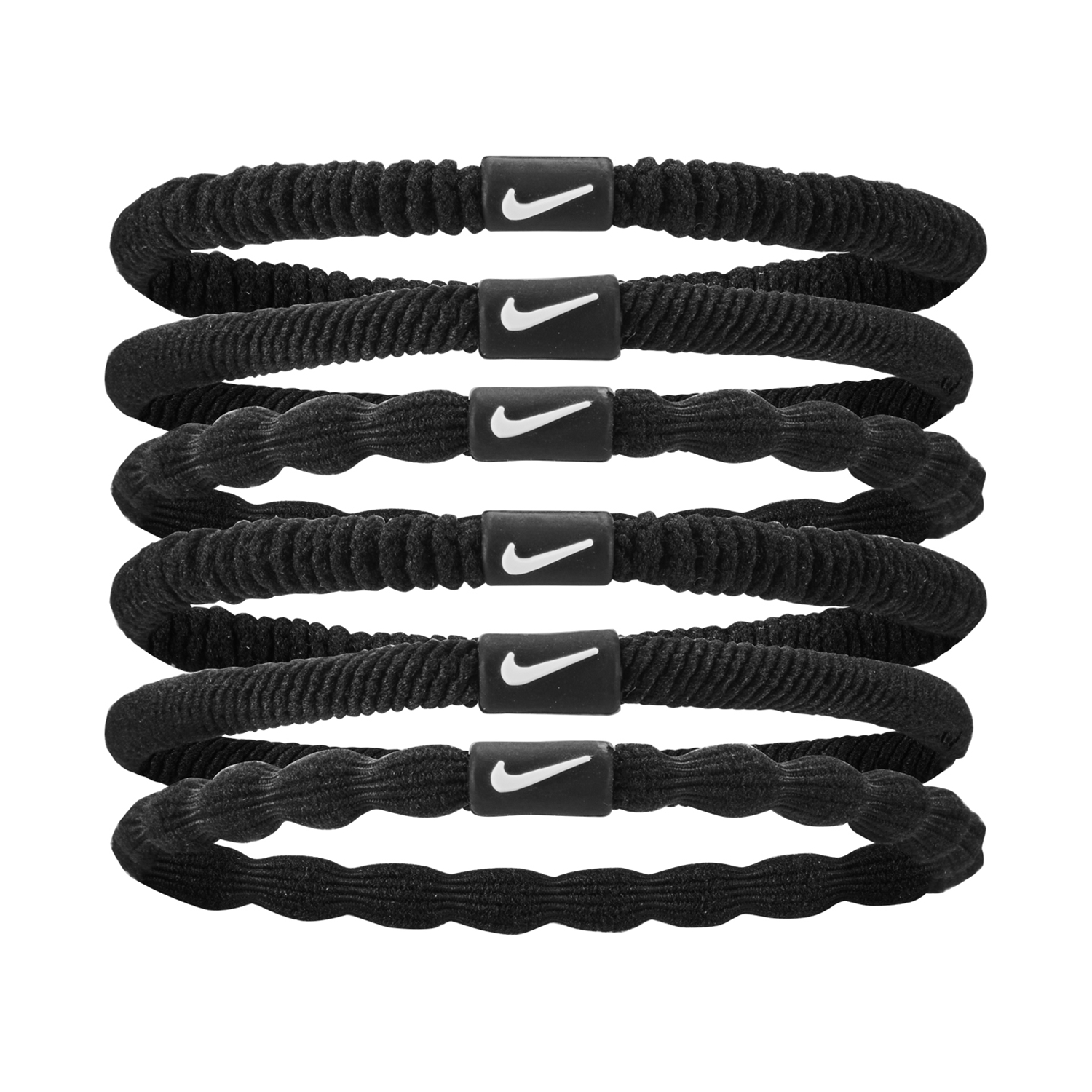 Image of Nike 6-Pack Flex Tie Haarband Schwarz, Herren, Größe: ONE SIZE