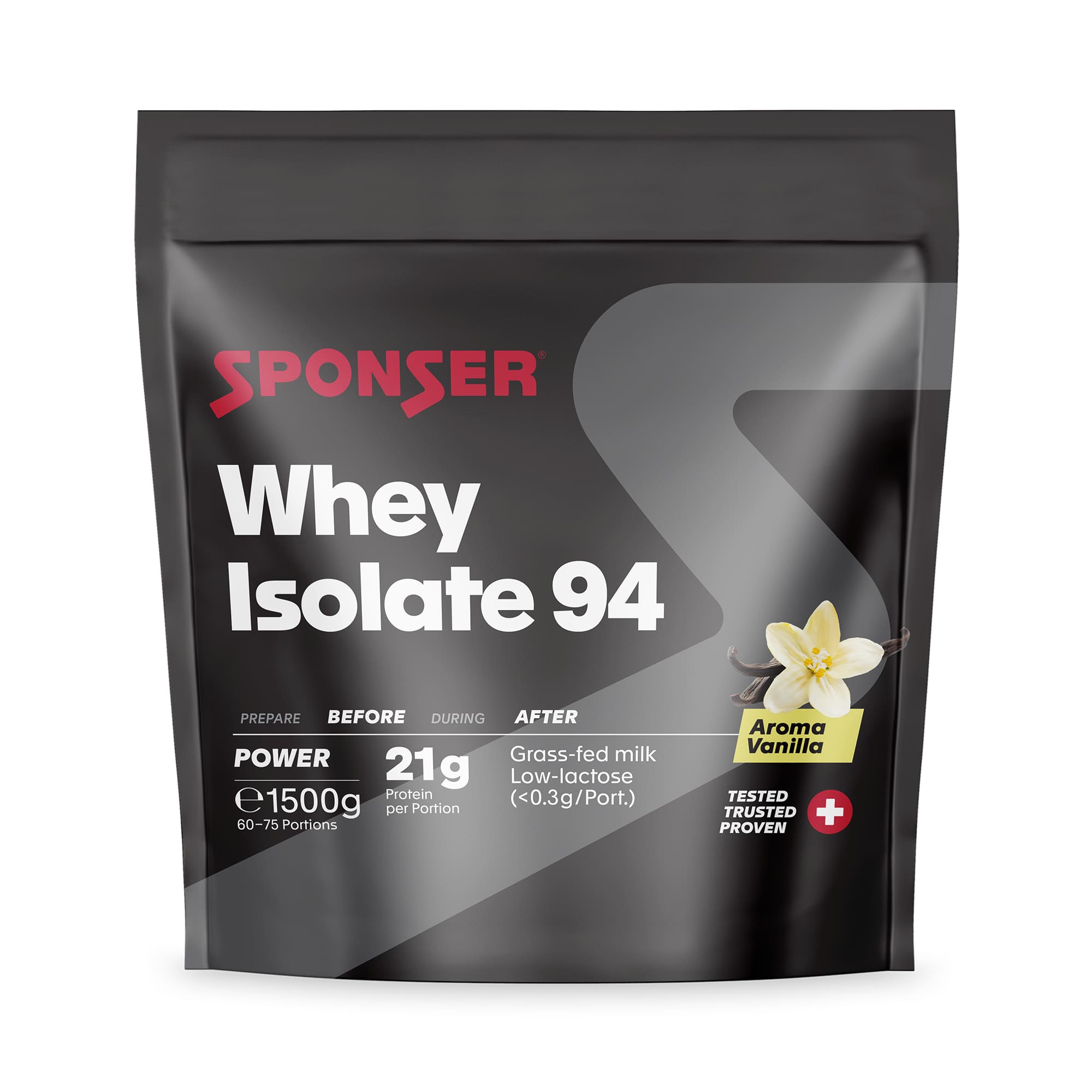 Image of Sponser Whey Isolate 94 Vanilla 1500 g Proteinpulver Beige, Herren, Größe: 0