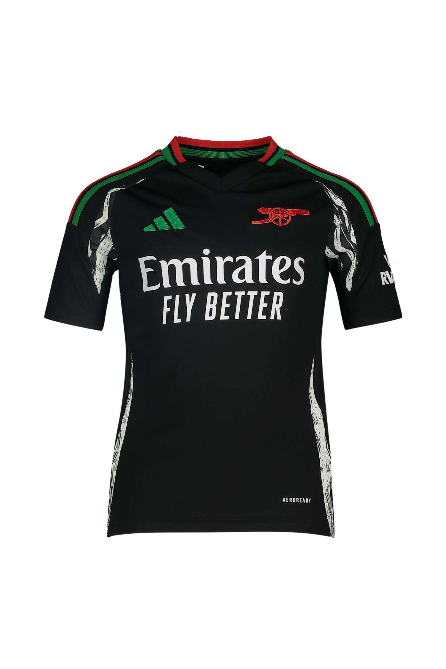 Image of adidas FC Arsenal Away Replica Kinder Fussballtrikot 24/25 Schwarz, , Größe: 128