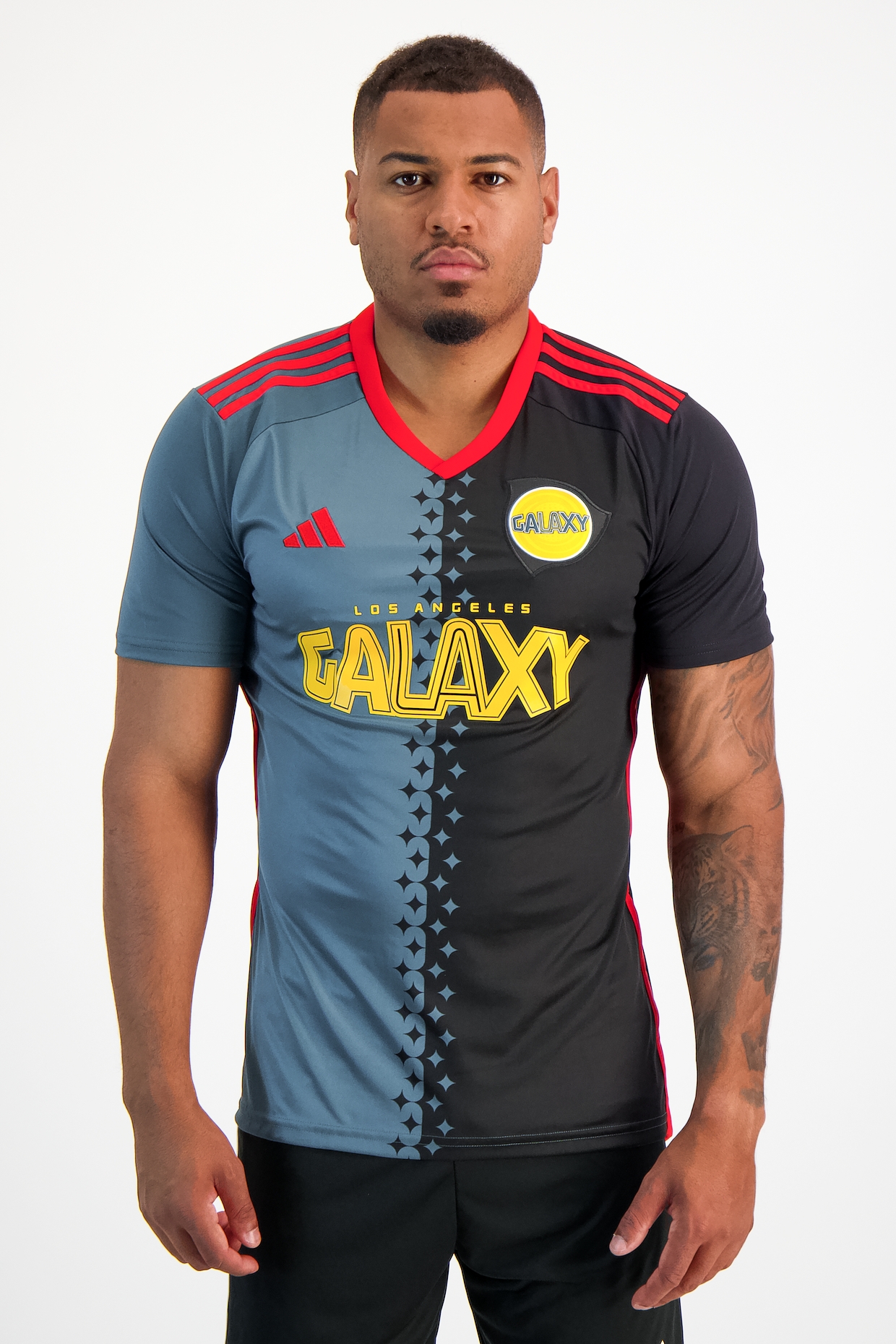 Image of adidas LA Galaxy 3rd Replica Herren Fussballtrikot 24/25 Schwarz, Herren, Größe: S