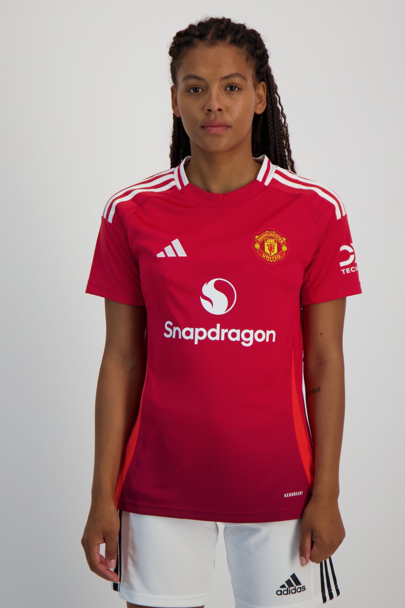 Image of adidas Manchester United Home Replica Damen Fussballtrikot 24/25 Rot, Damen, Größe: L