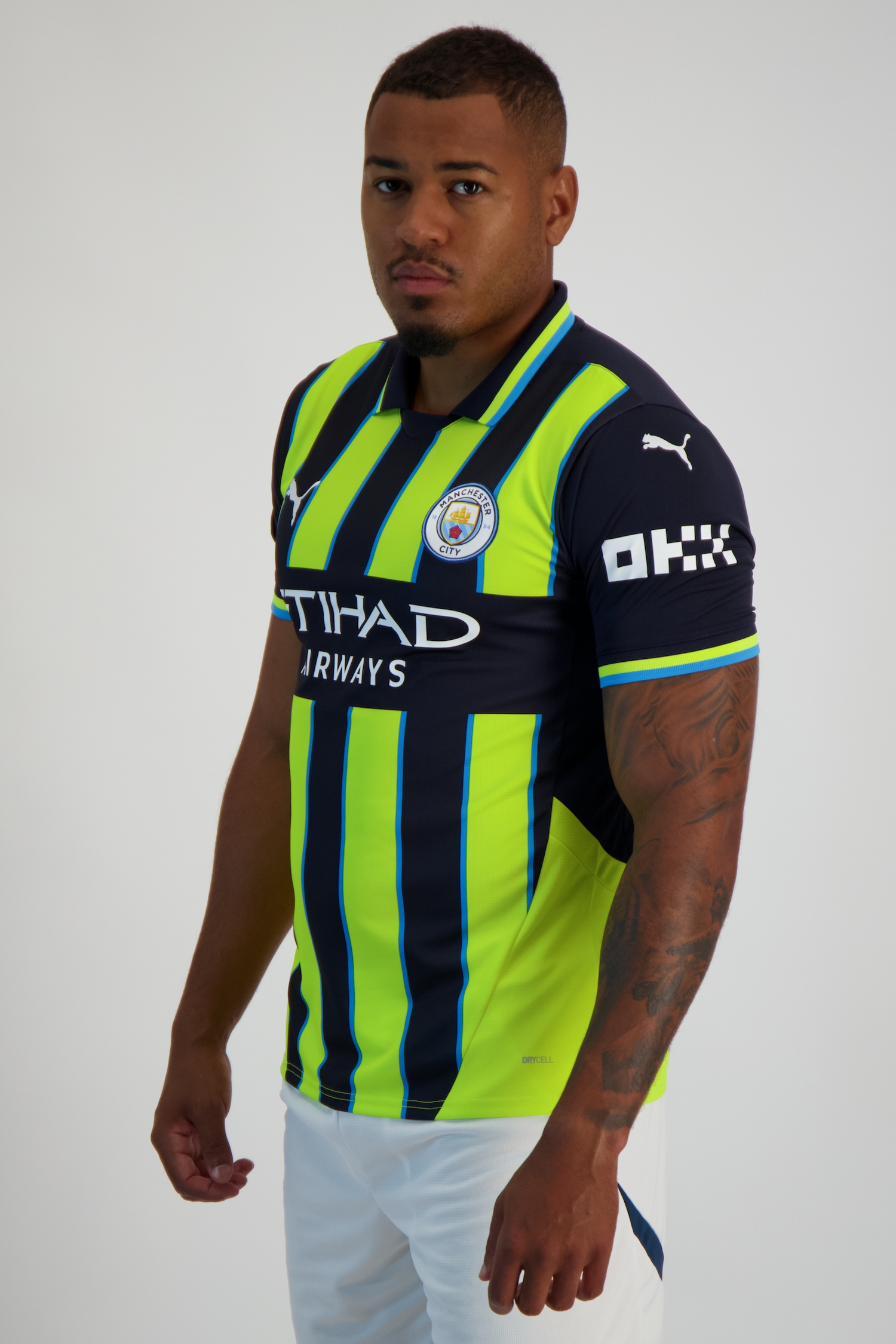 Image of PUMA Manchester City Away Replica Herren Fussballtrikot 24/25 Gelb, Herren, Größe: M