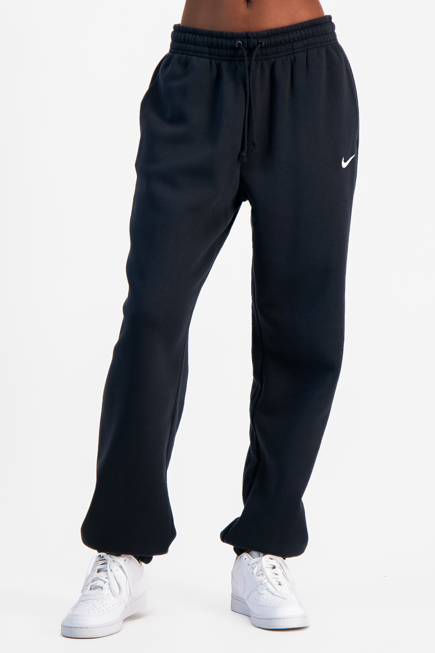 Image of Nike Phoenix Fleece Oversize Damen Trainerhose Schwarz, Damen, Größe: S