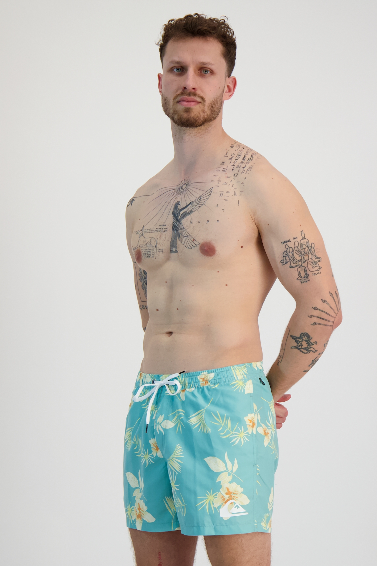 Quiksilver Wild Floral Volley 15 Inch Herren Badeshort Blau, Herren, Größe: XXL