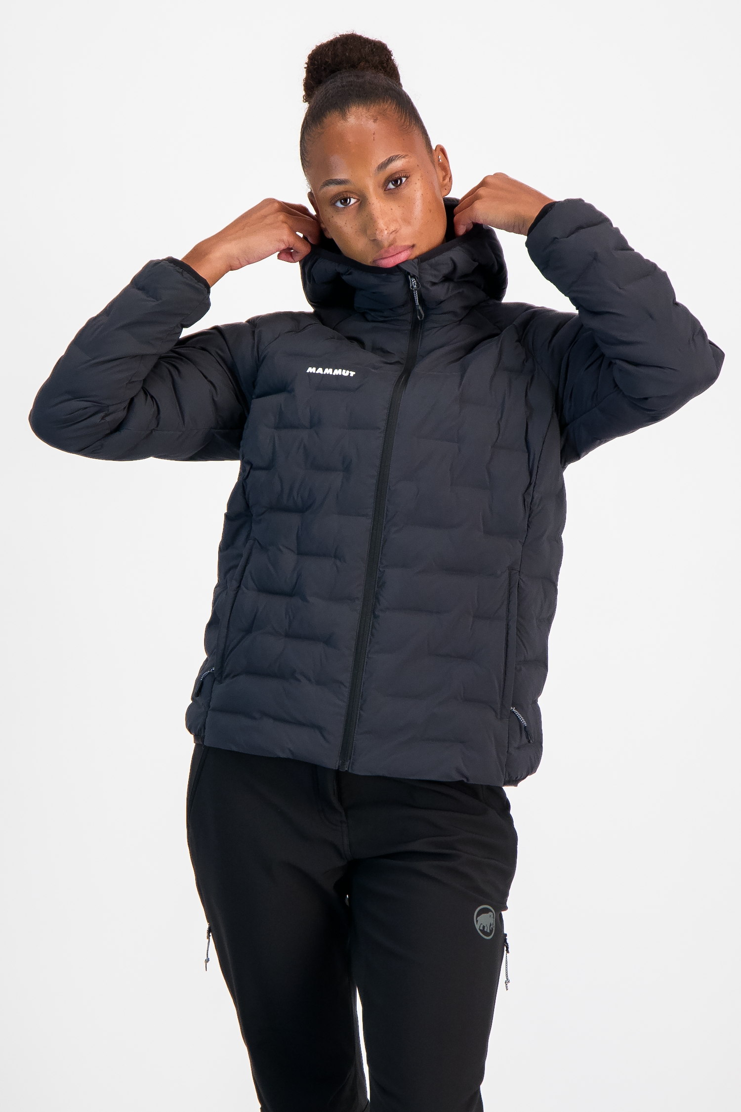 MAMMUT Sender Hooded Damen Outdoorjacke Schwarz, Damen, Größe: XL