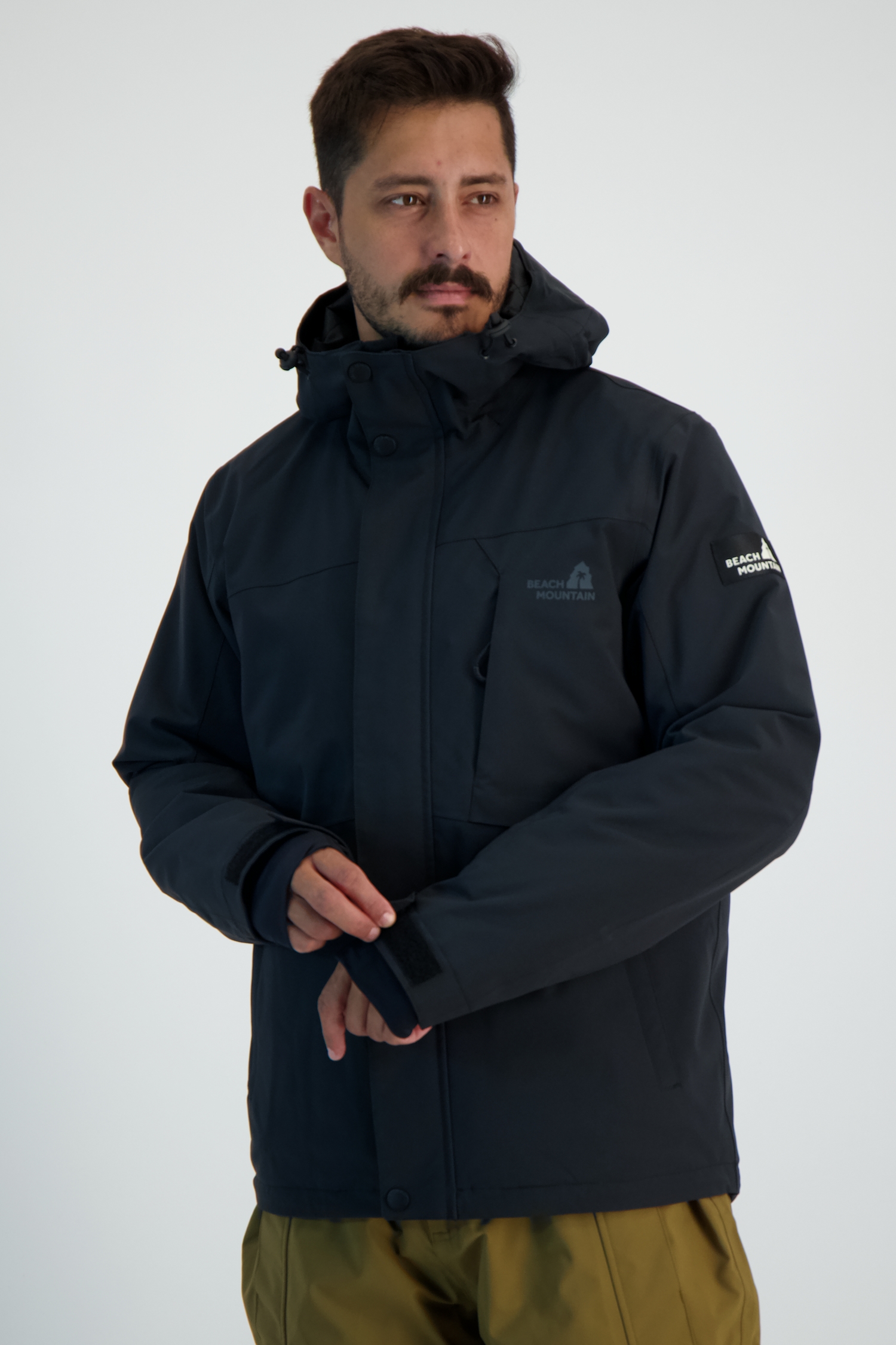 BEACH MOUNTAIN Herren Snowboardjacke Schwarz, Herren, Größe: XL