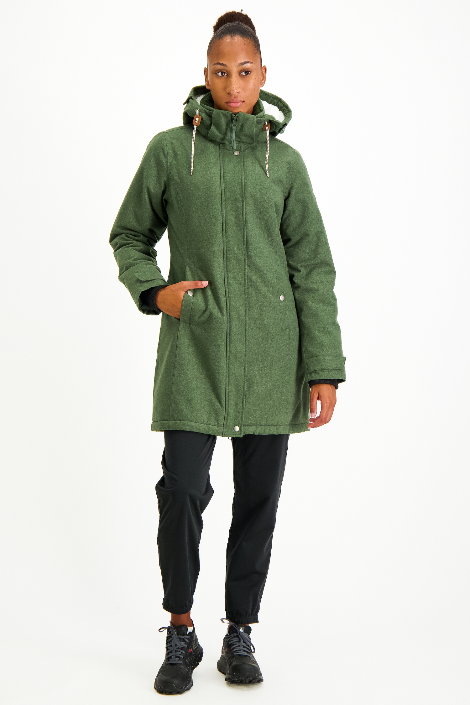 46 NORD Damen Wintermantel Grün, Damen, Größe: 40