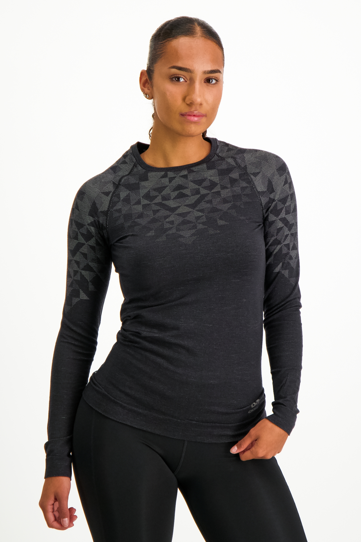 Image of Odlo Kinship Performance Wool 200 Warm Damen Thermo Longsleeve Schwarz, Damen, Größe: XL