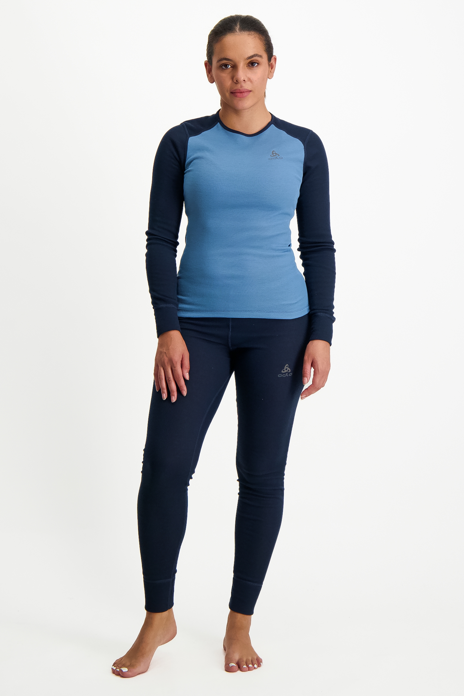 Odlo Active Warm Damen Thermo Unterwäsche Set Blau, Damen, Größe: XS