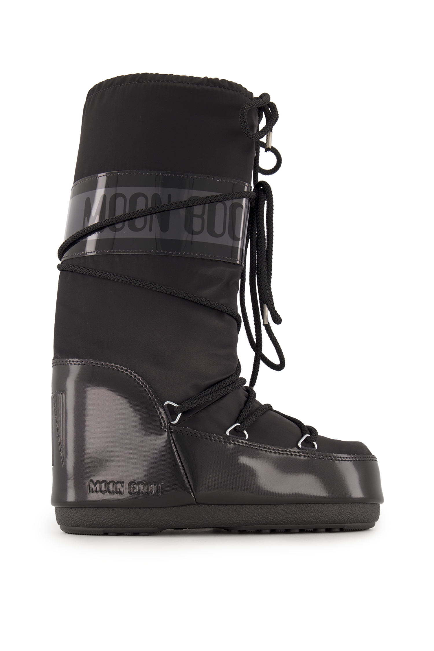 Moon Boot Icon Glance Satin Damen Winterboot Schwarz, Damen, Größe: 36/38