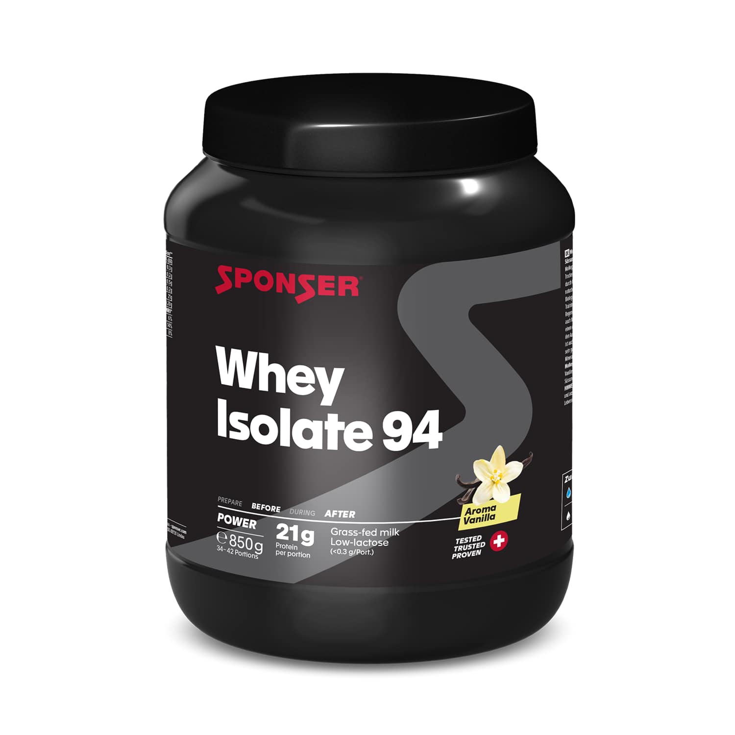 Sponser Whey Isolate 94 Vanilla 850 g Proteinpulver Beige, Herren, Größe: 0